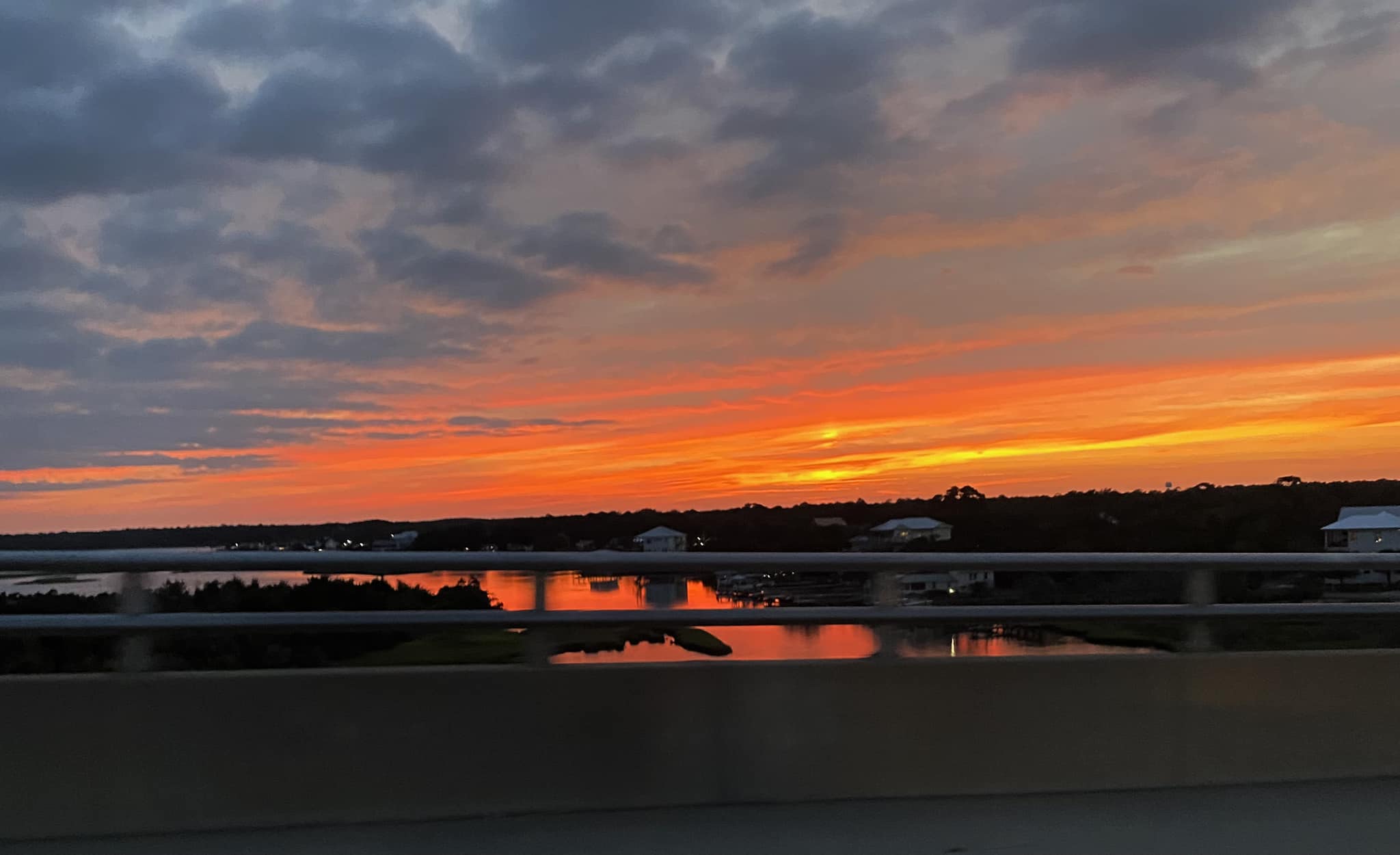 Sunset at the Surf City bridge