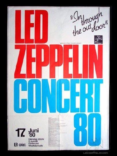 Led Zeppelin's last tour begins in Dortmund, Germany