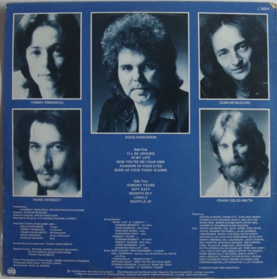 Doug Parkinson and The Southern Star Band featuring a young Tommy