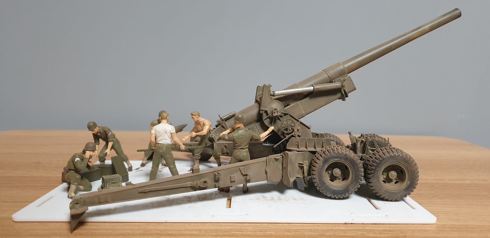 US M59 155mm Cannon Long Tom with Artillery Crew, 1/35, AFV Club