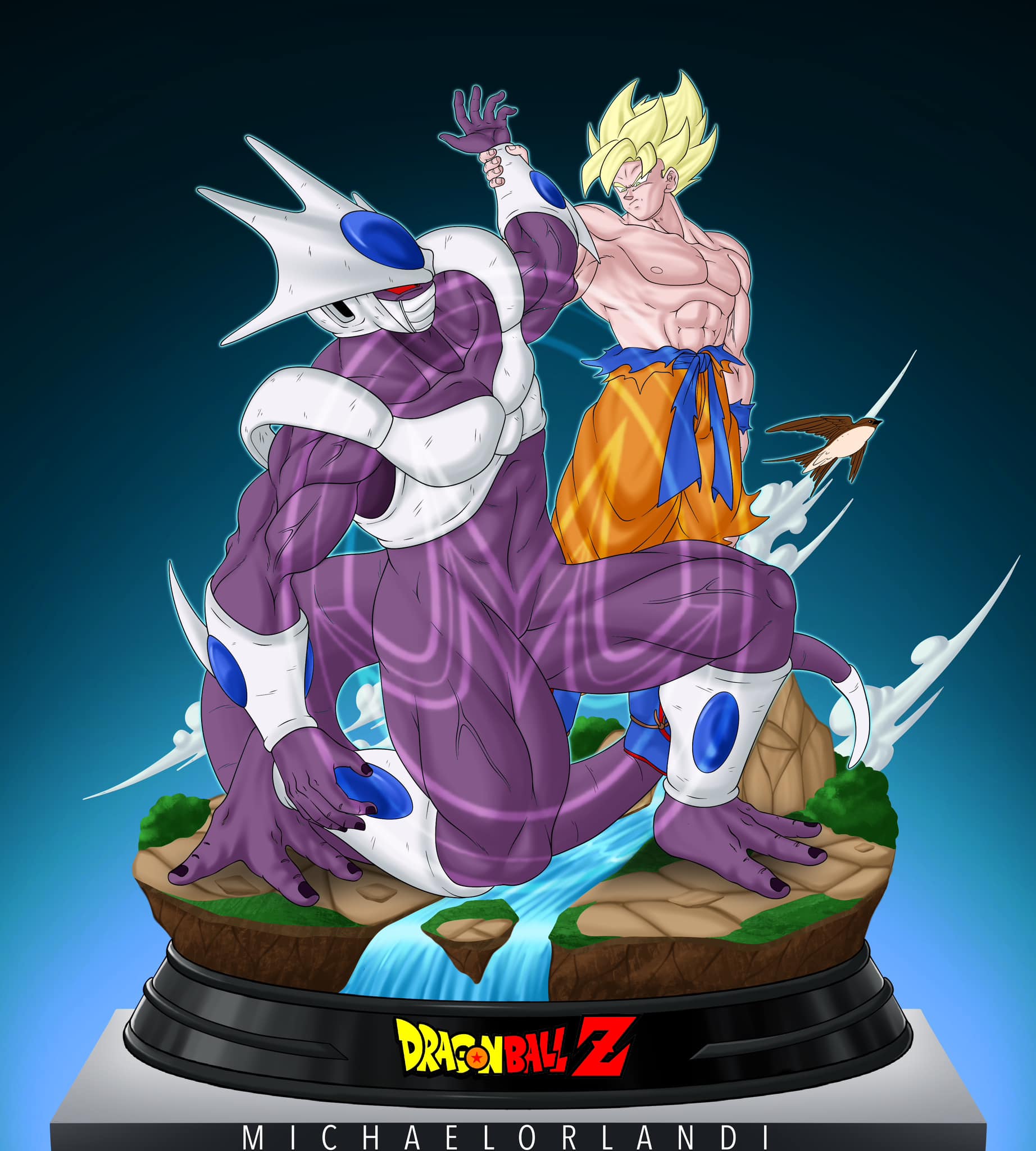 Goku VS Cooler diorama concept available for a studio ✓ I wanted 