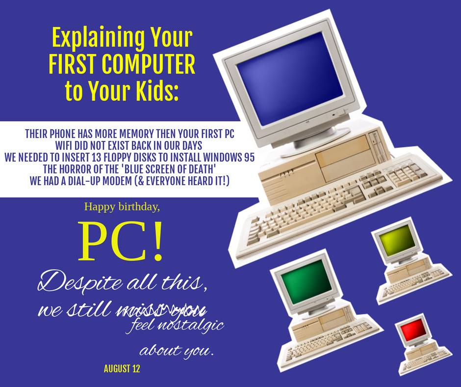 First computer: Pentium 2 with 32mb ram and Windows 95