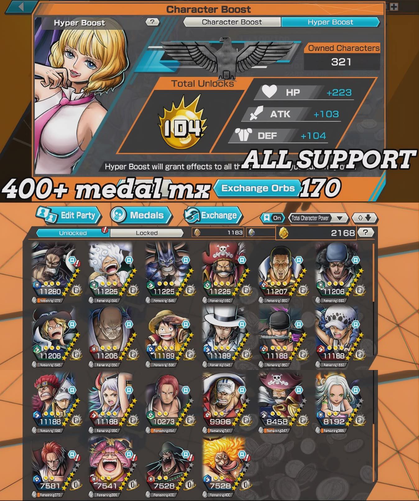 Sell/trade HYOER can up a loot beast buffs tond of medals triats