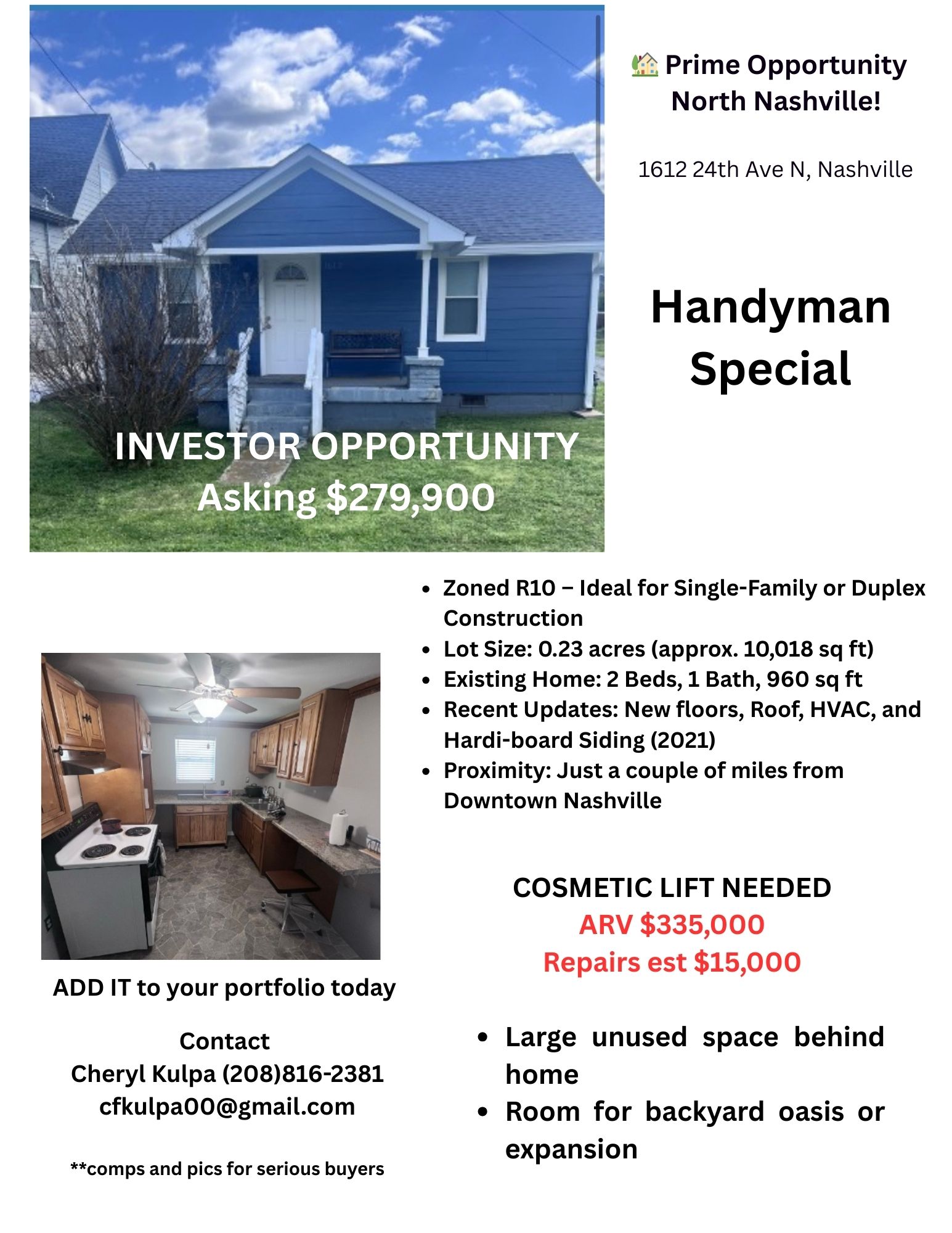 Nashville, Tennessee Home Buyers!! Price Reduction on this ONE OF