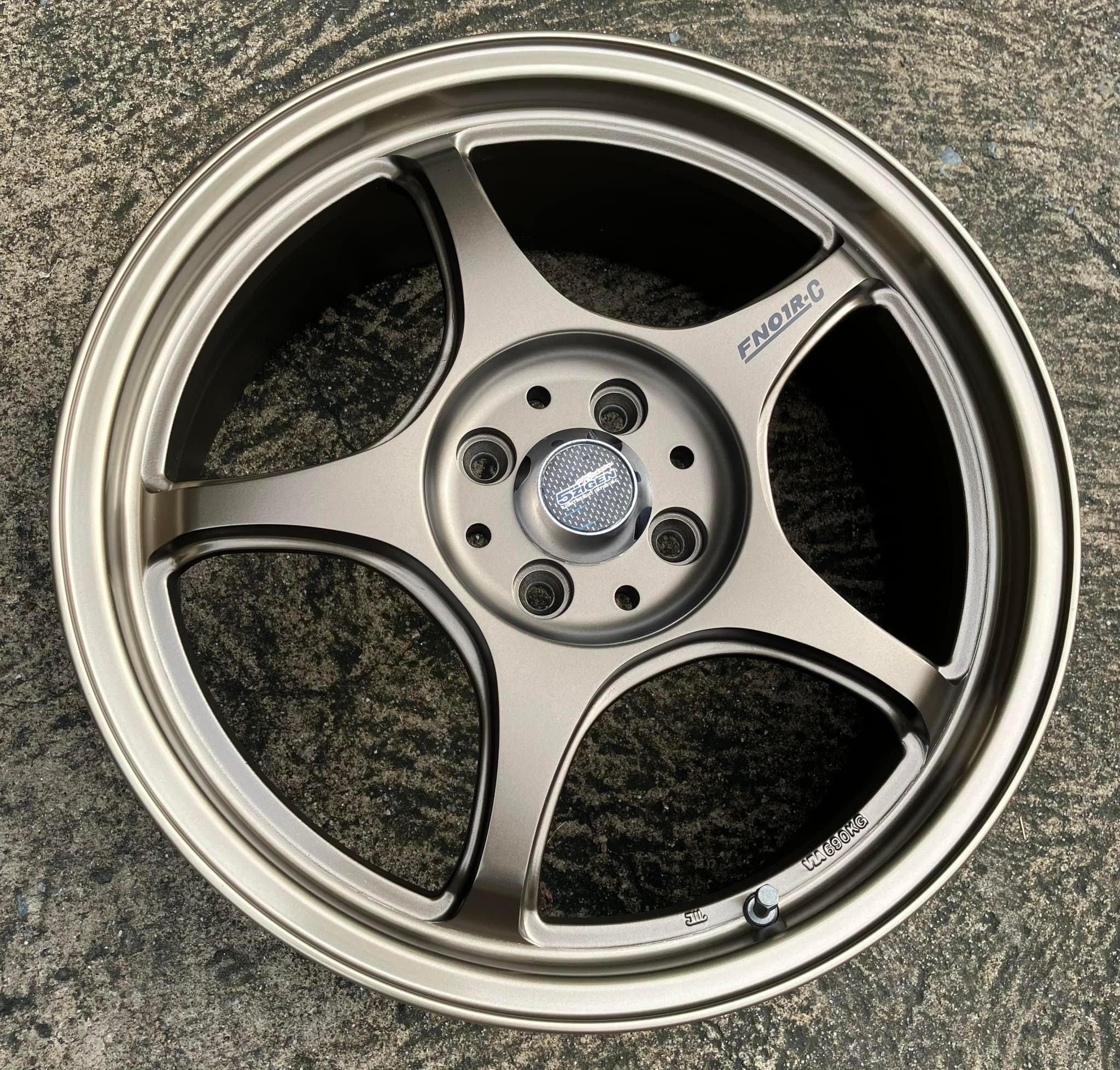 Kefler 布い シルバー 5スポークホイール 4個セット