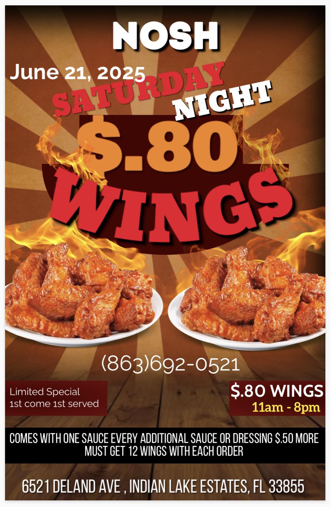 Wing'n Pizza Shack's National Chicken Wing Day deals | Braddock