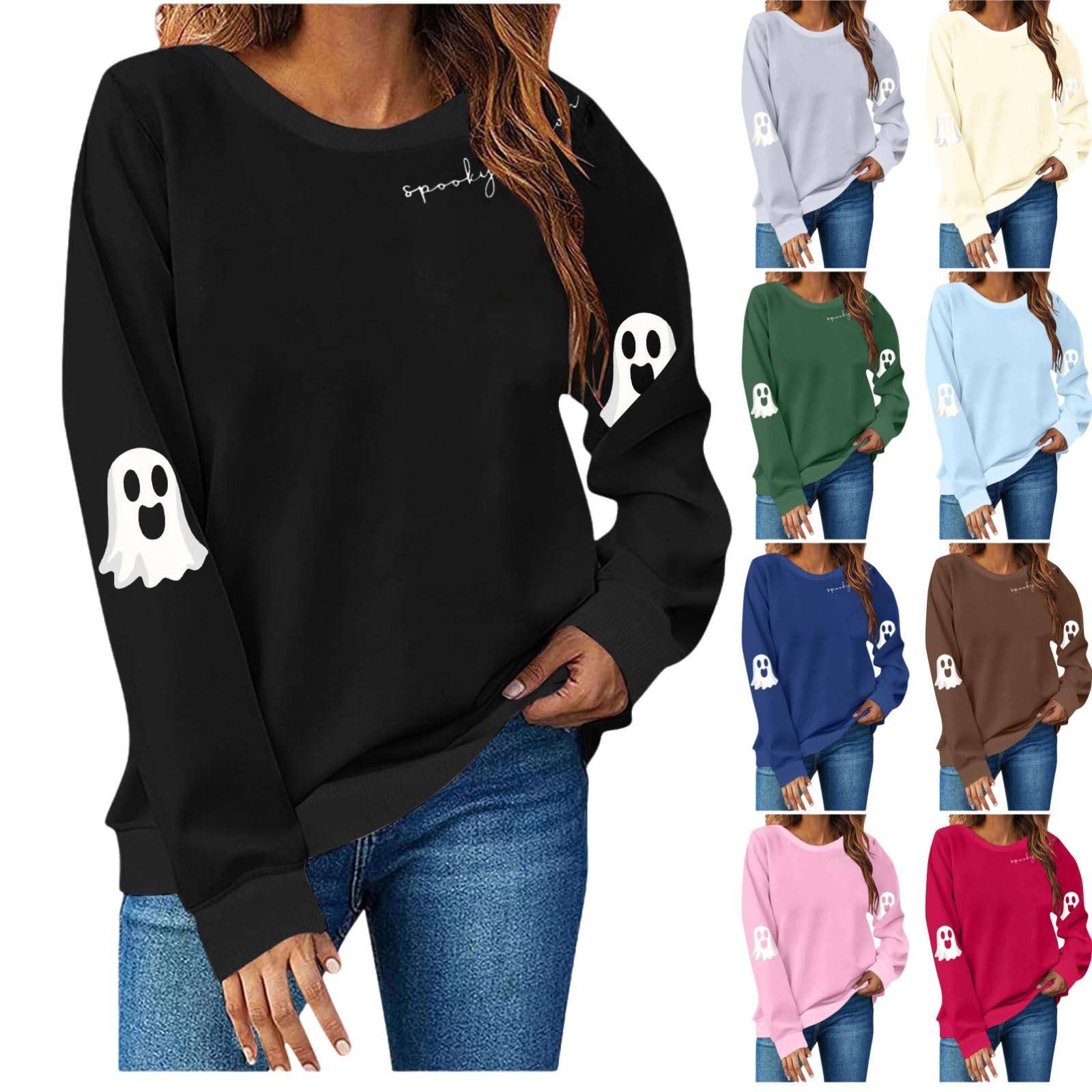 Women's Funny Cat Sweatshirt - Vintage Forest Graphic Pullover Oversized Crewneck Fall Tops