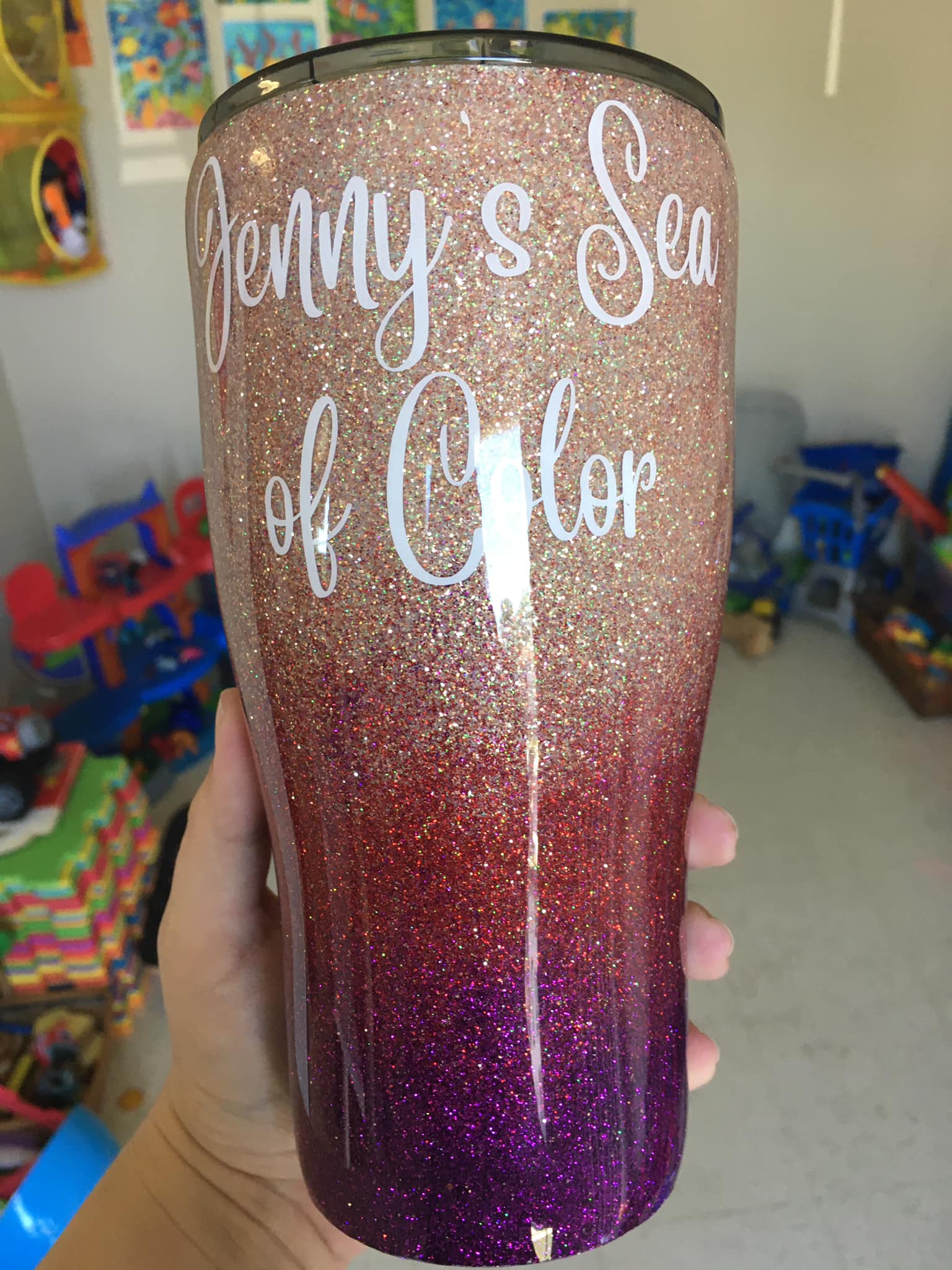 Marquee Light Justice "I Love Mermaids" - Rose Argenté Pailleté - Super Mignon