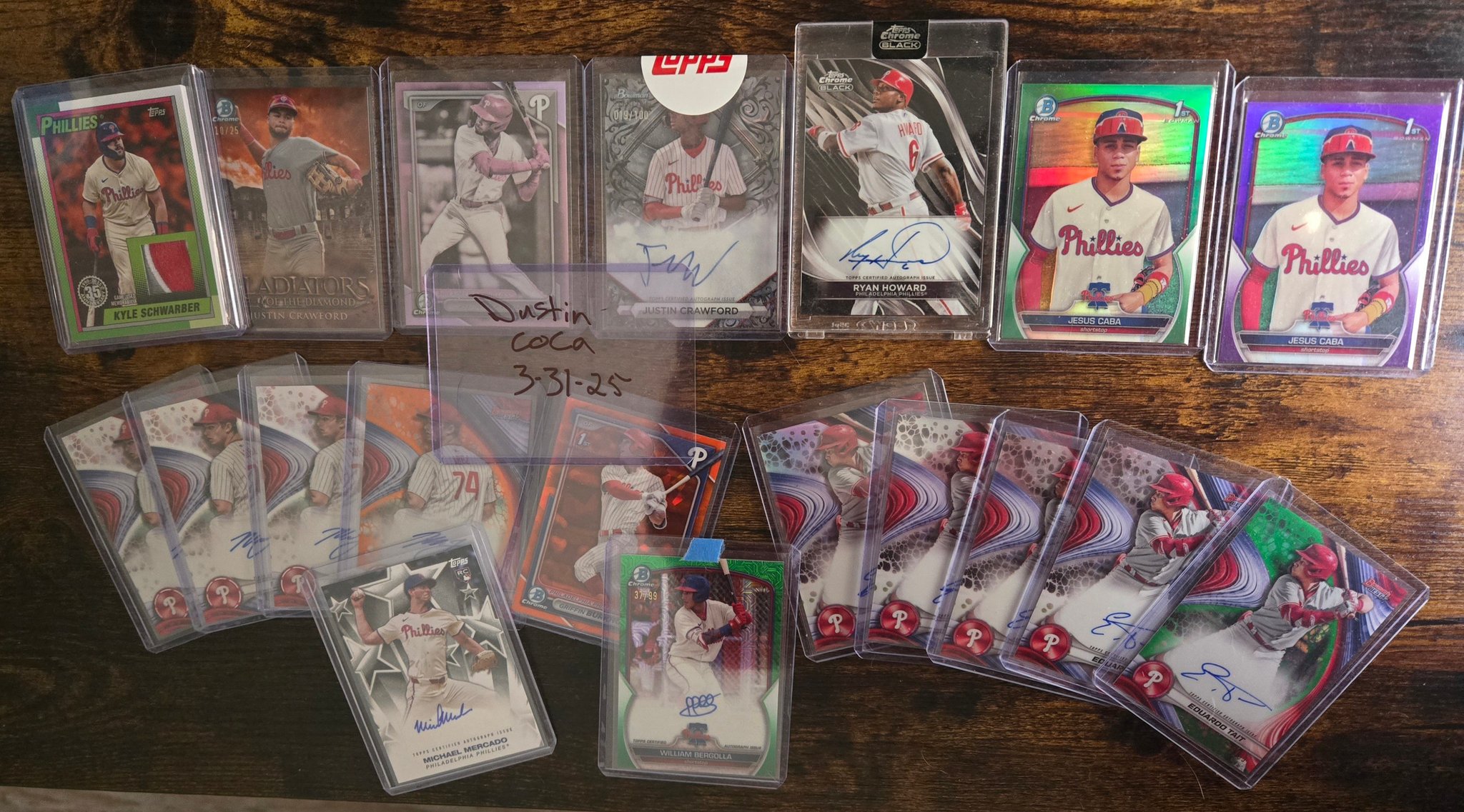 Phillies baseball card sale featuring top players