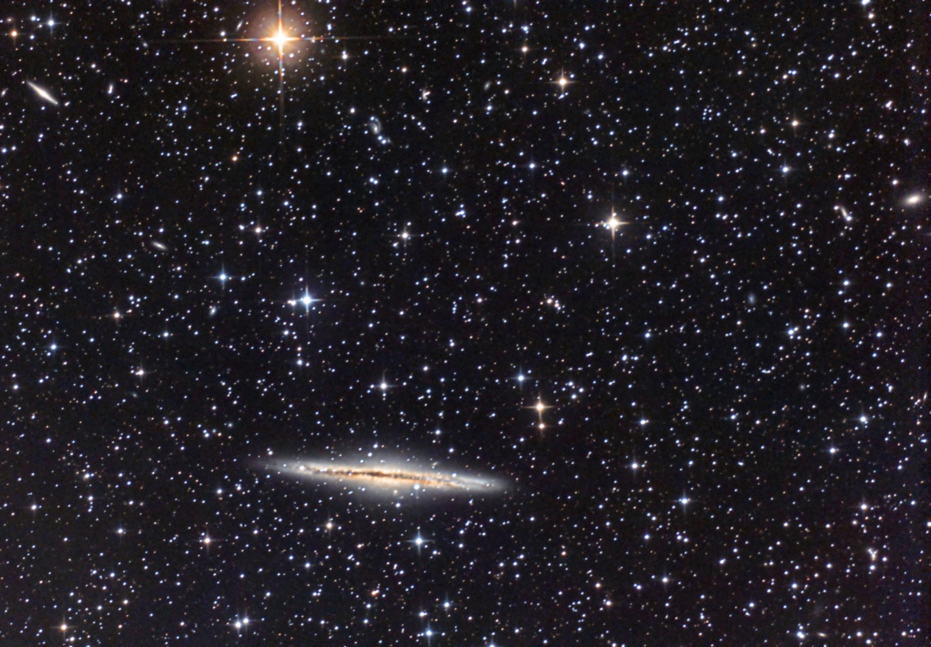 NGC 891, the Silver Sliver Galaxy, in Andromeda constellation