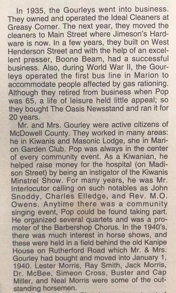 James Lee “Pop” and Nora Brooks Gourley• (From the McDowell