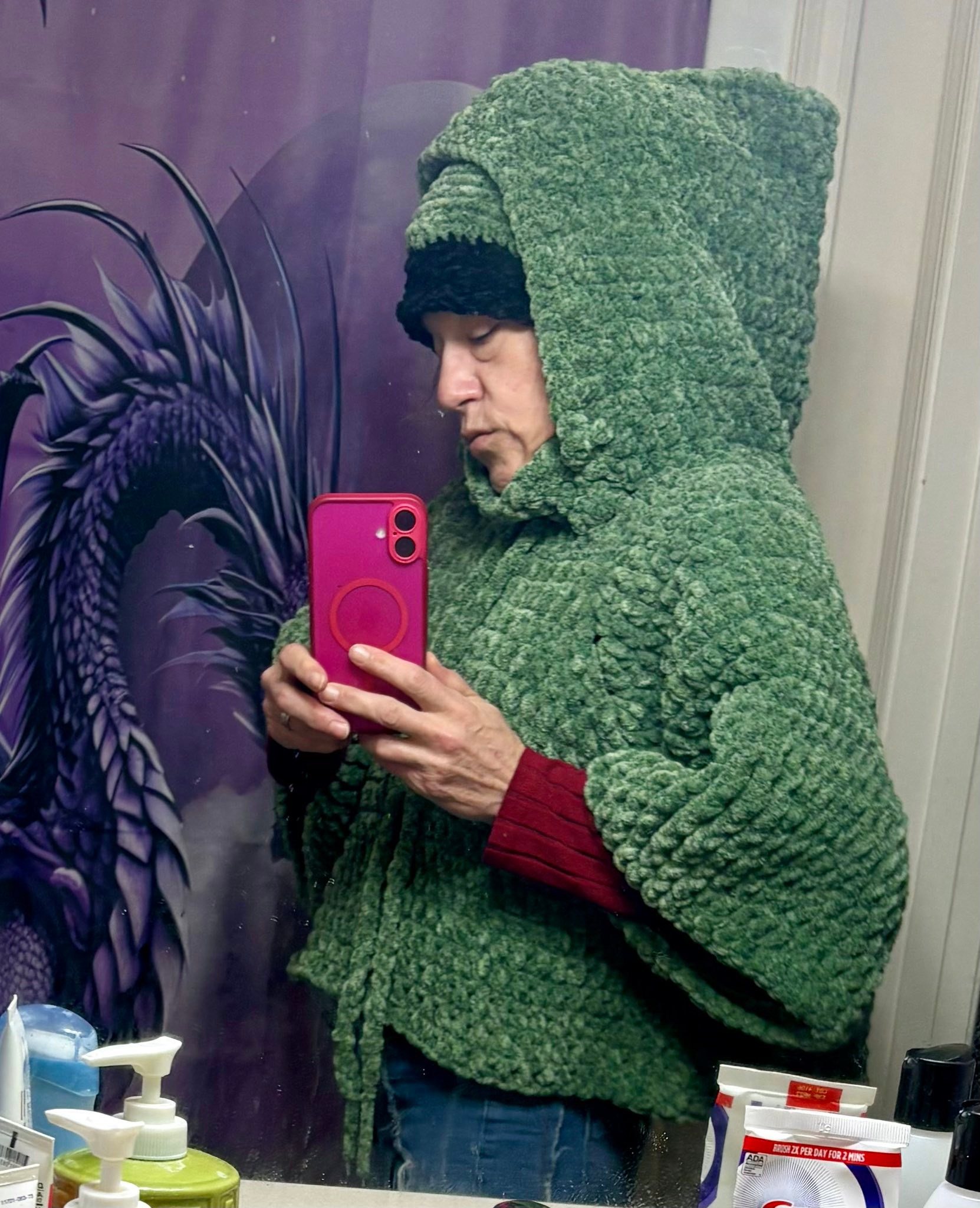 Absolutely loved making my first wearable using chenille blanket