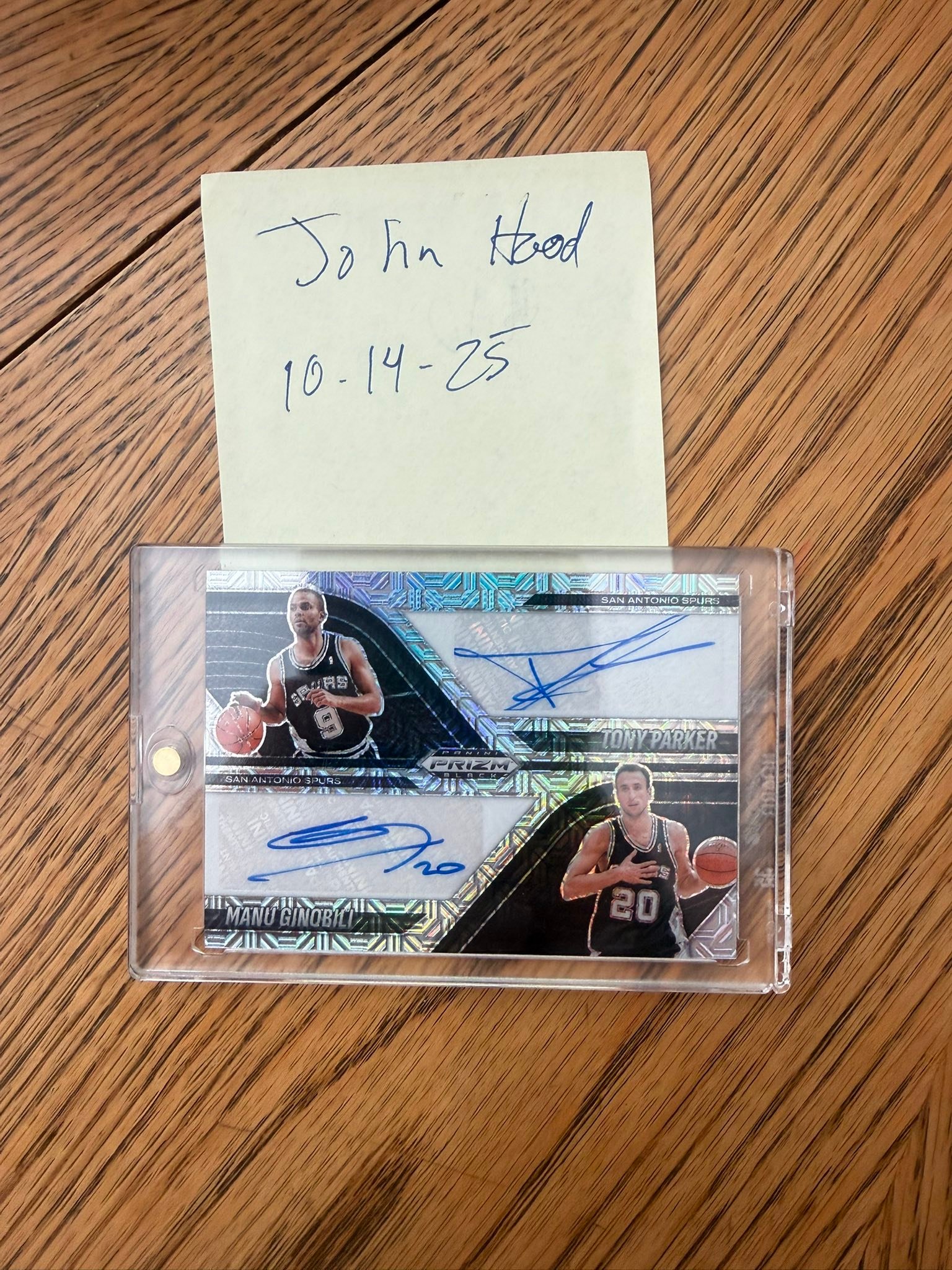 2024 Panini Prizm Black Tony Parker & Manu Ginobili dual auto
