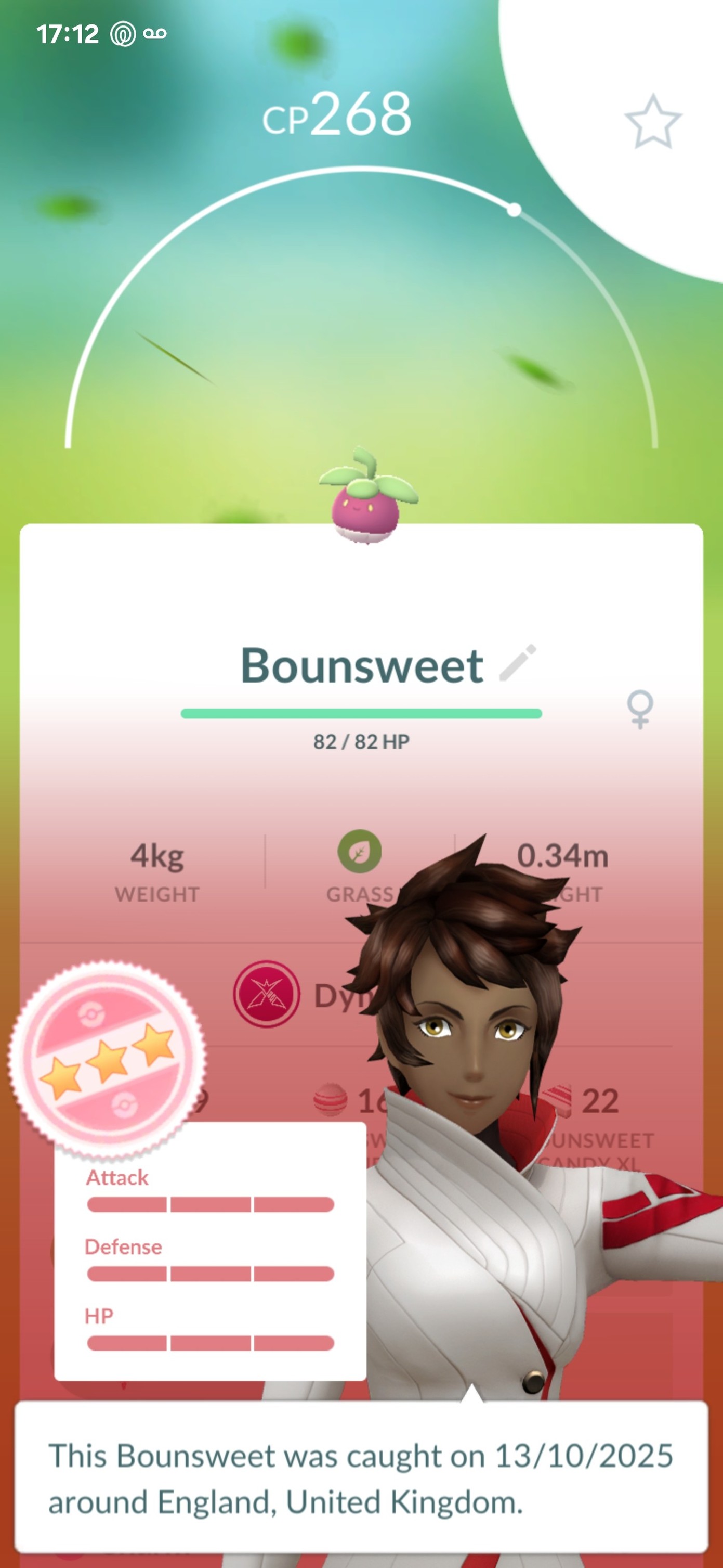 Shiny Bounsweet Dynamax ✨ Pokémon Go - PT C 20k Polvere Di Stella - Nuovo