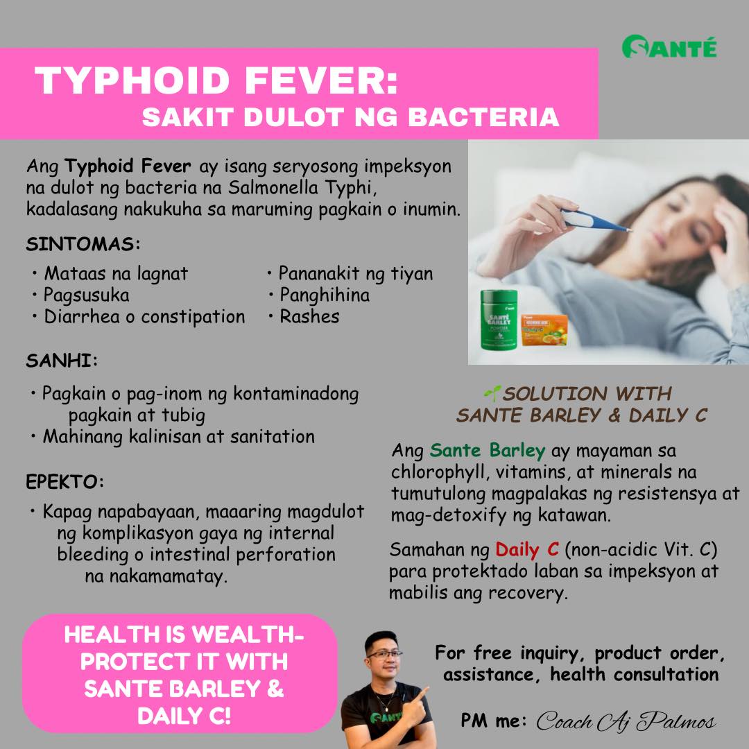 Adrienne Jay - 🚨 Typhoid Fever: Sakit dulot ng Bacteria! Ang Typhoid ...