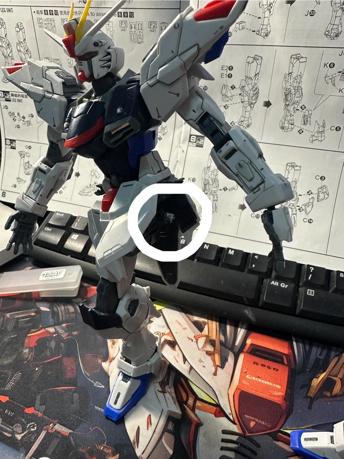 How to replace a defective part on a bootleg gunpla model?