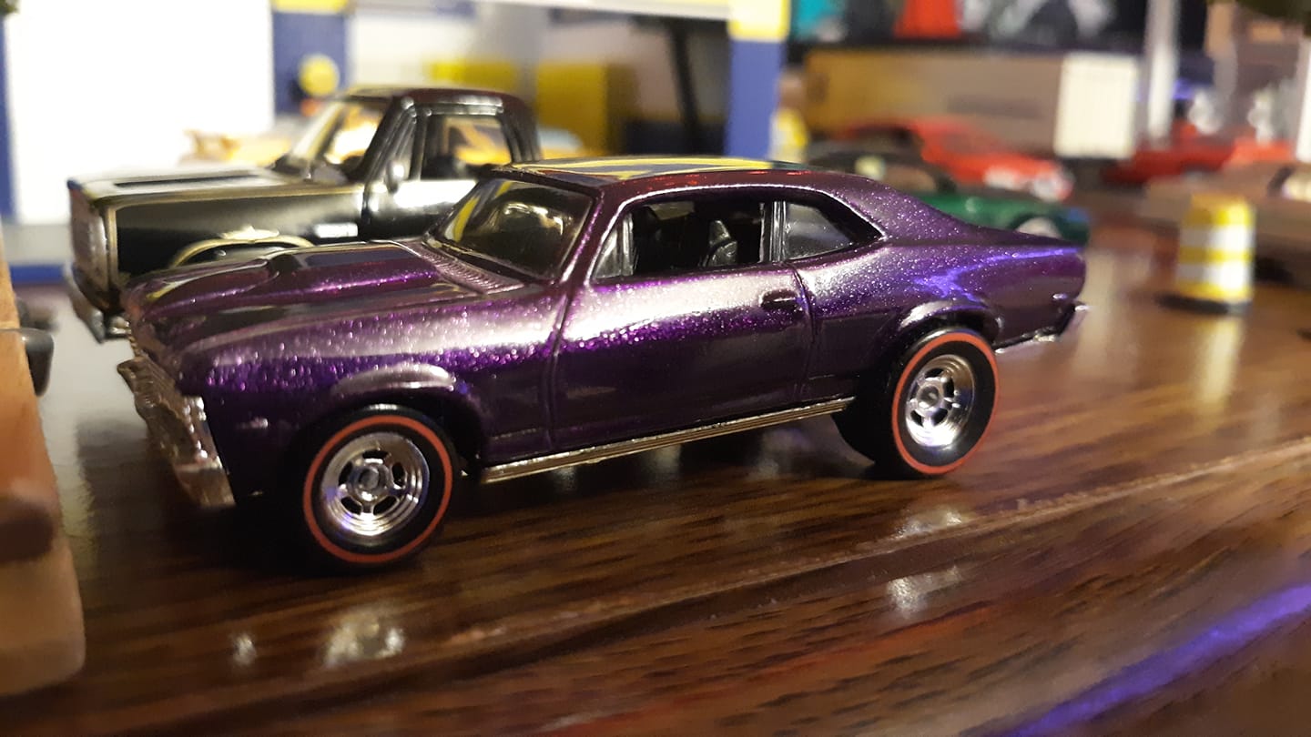 Hot Wheels 1/64 Chevrolet Nova Gulf 1968 - Édition 2018 #7/10, Miniature En Métal
