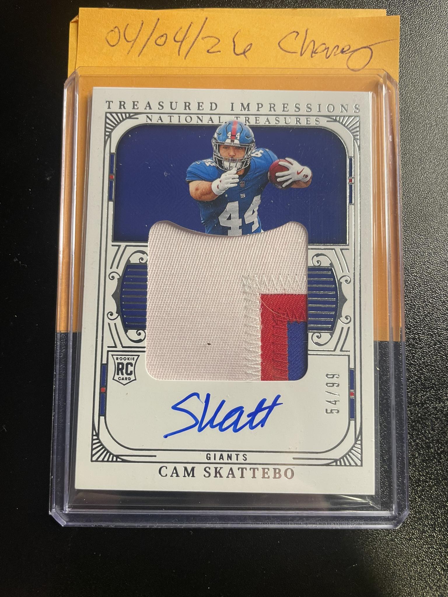 National Treasures Cam Skattebo RPA/99 $240 Shipped PM if Interested