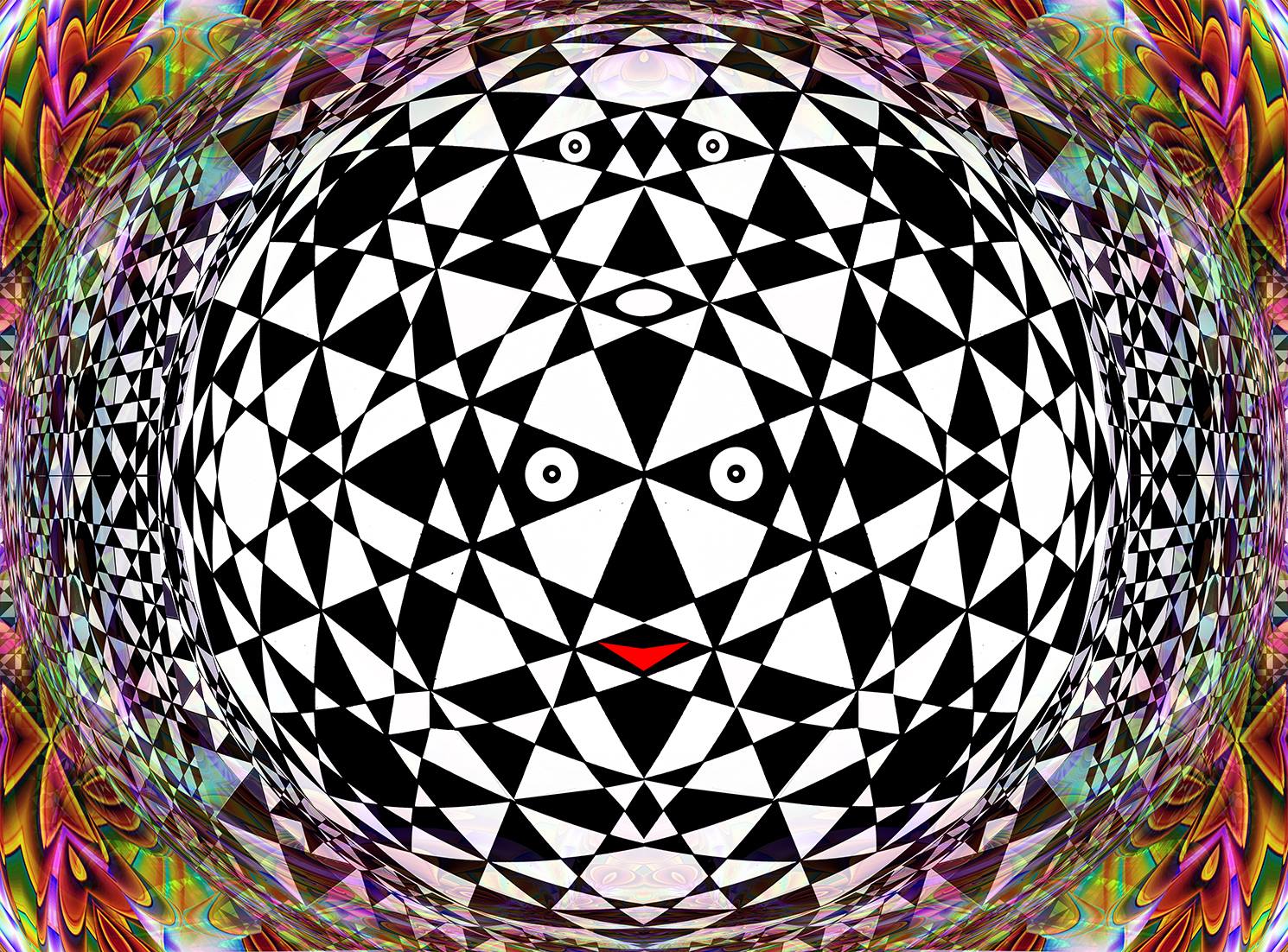 ライブ写真「14」 Mathematical z-circles illusion created with custom software
