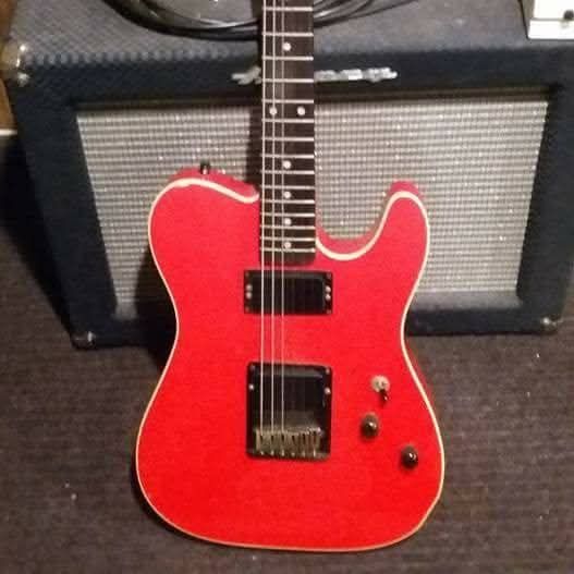 My Schecter PT 1980s red dallas saturn 👍 Monster Guitar