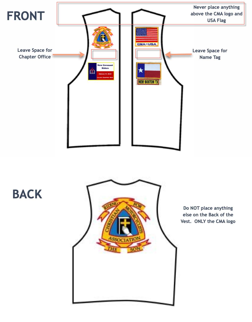 CMA New Covenant Riders #1374 | Here are patch guidelines for New ...