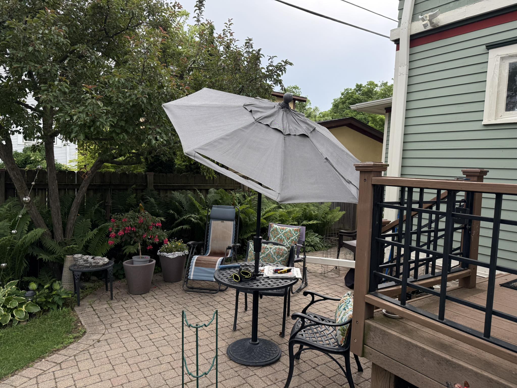 10x13 patio umbrella menards Treasure Garden Foot Cantilever with Base Rectangular duty curved aluminum frame Patio umbrella still has some