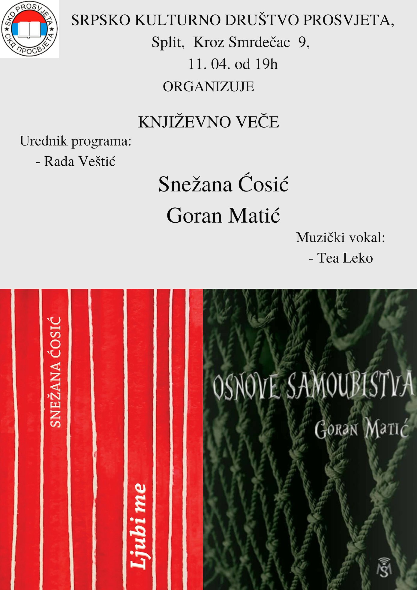 Snežana - Veče pored mora uz poeziju i prozu. Split, Jadran. Hvala Olja ...