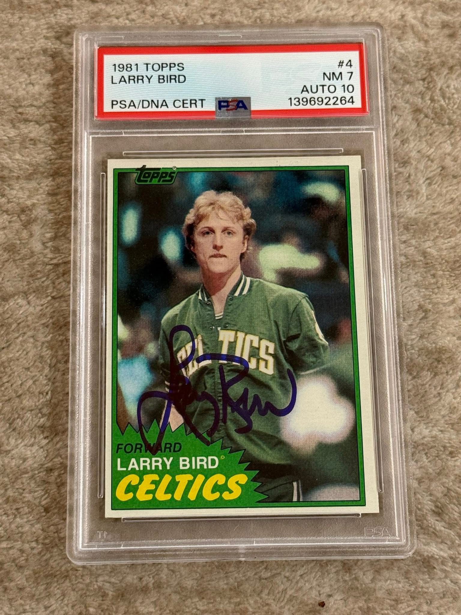 Larry Bird 1981 Topps PSA GRADED AUTOGRAPHED CARDS FOR SALE 