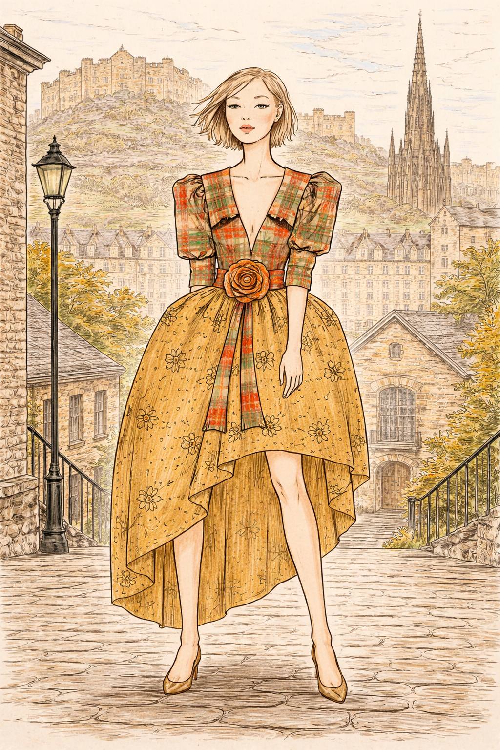 Fashion designer shares handmade garments and illustration process