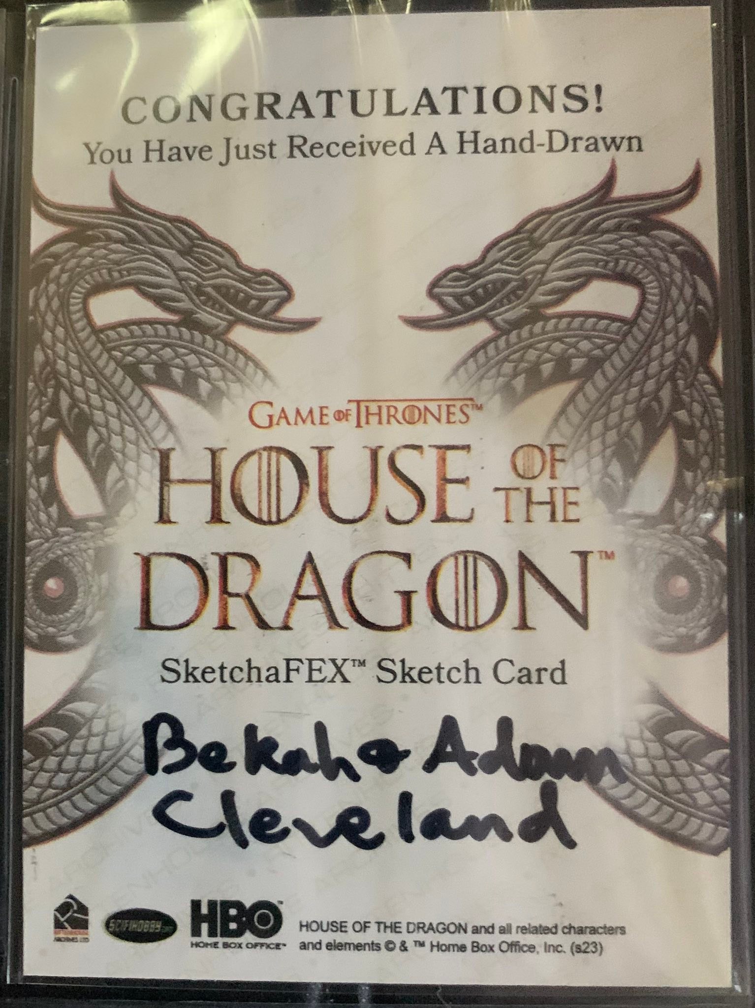 House of the Dragon Sketch card🔥 GAME GAME-THRONES -THRONES HOUSE