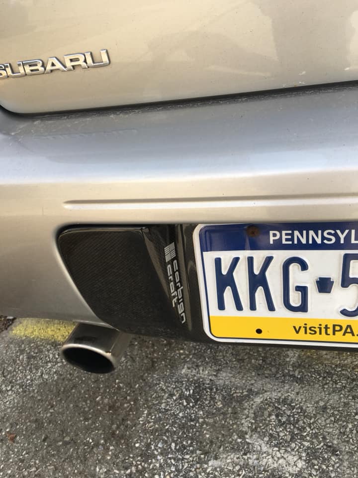 APR Carbon Fiber License Plate Backing for WRX 2008-2014 STI