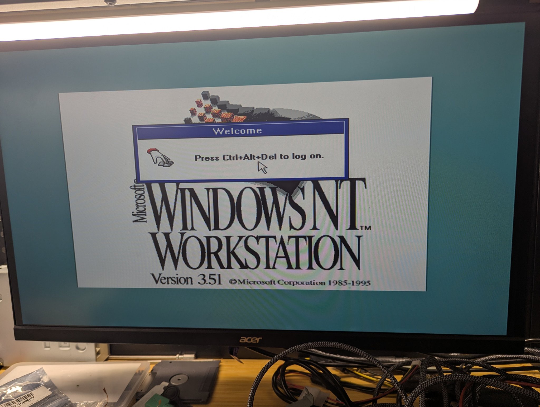Installing Windows NT 3.51 on a retro computer