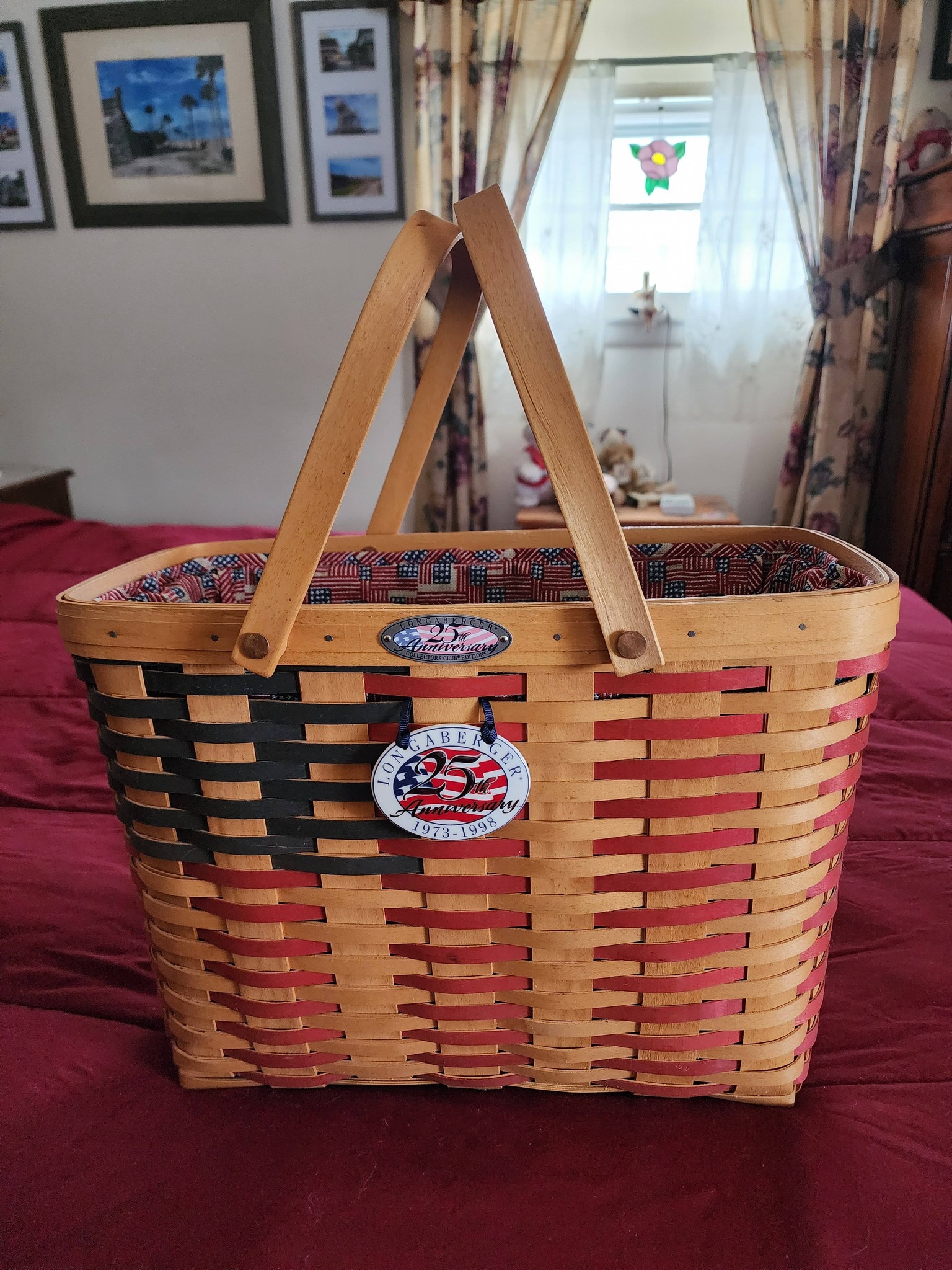Longaberger 25th anniversary magazine basket