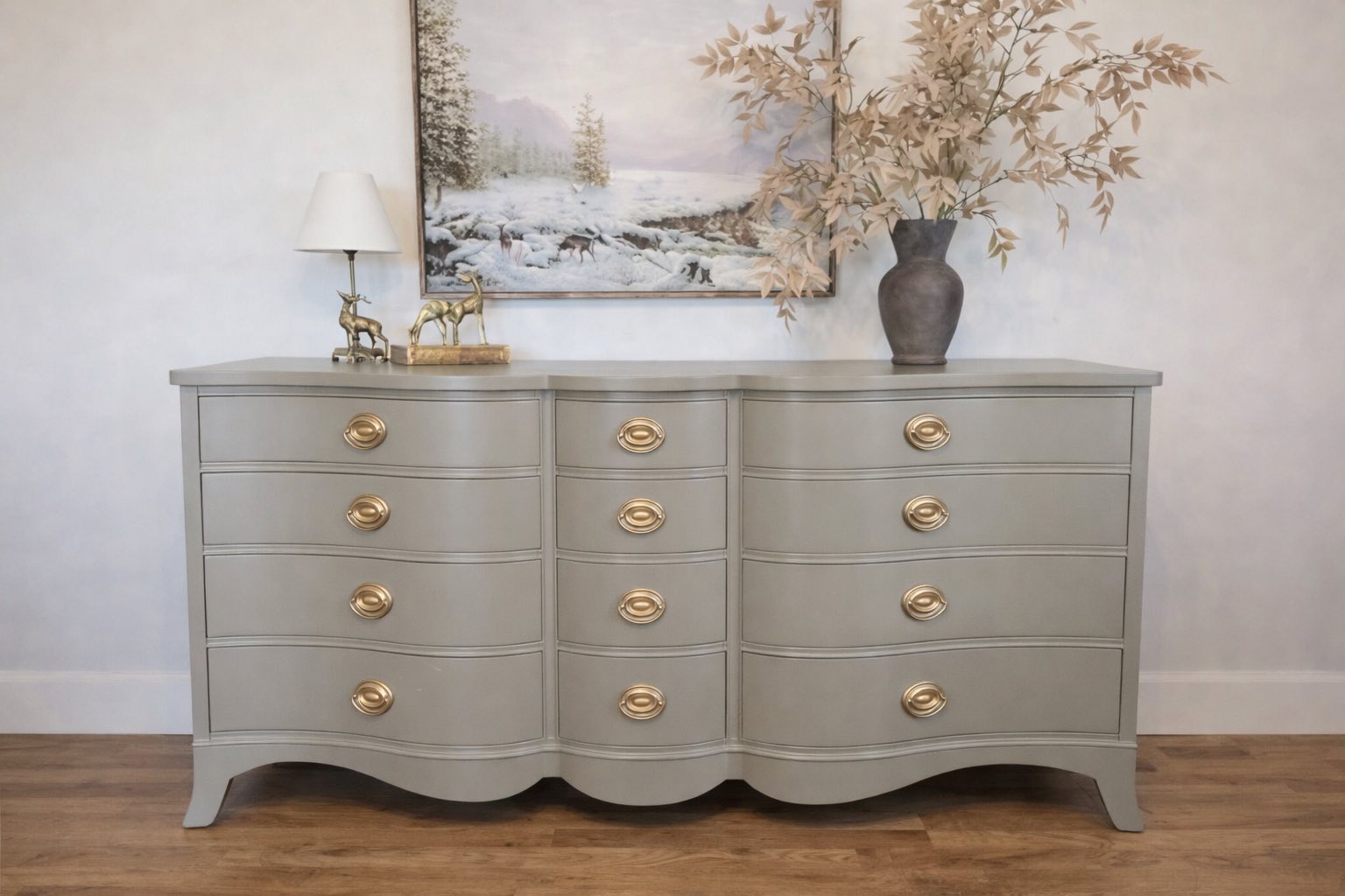 dresser painted grey Is the gray color a winner for these dressers' stunning glazed makeover? best grey paint for furniture