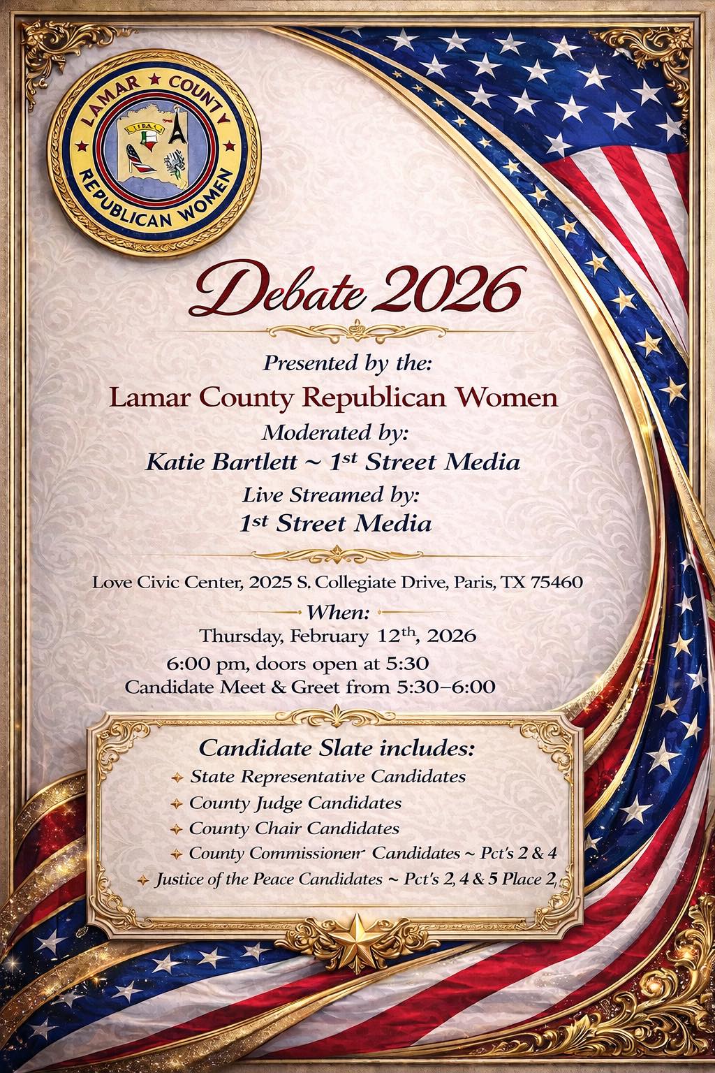 Le Andra - Please join us for the 2026 Candidate Debate at the Love ...