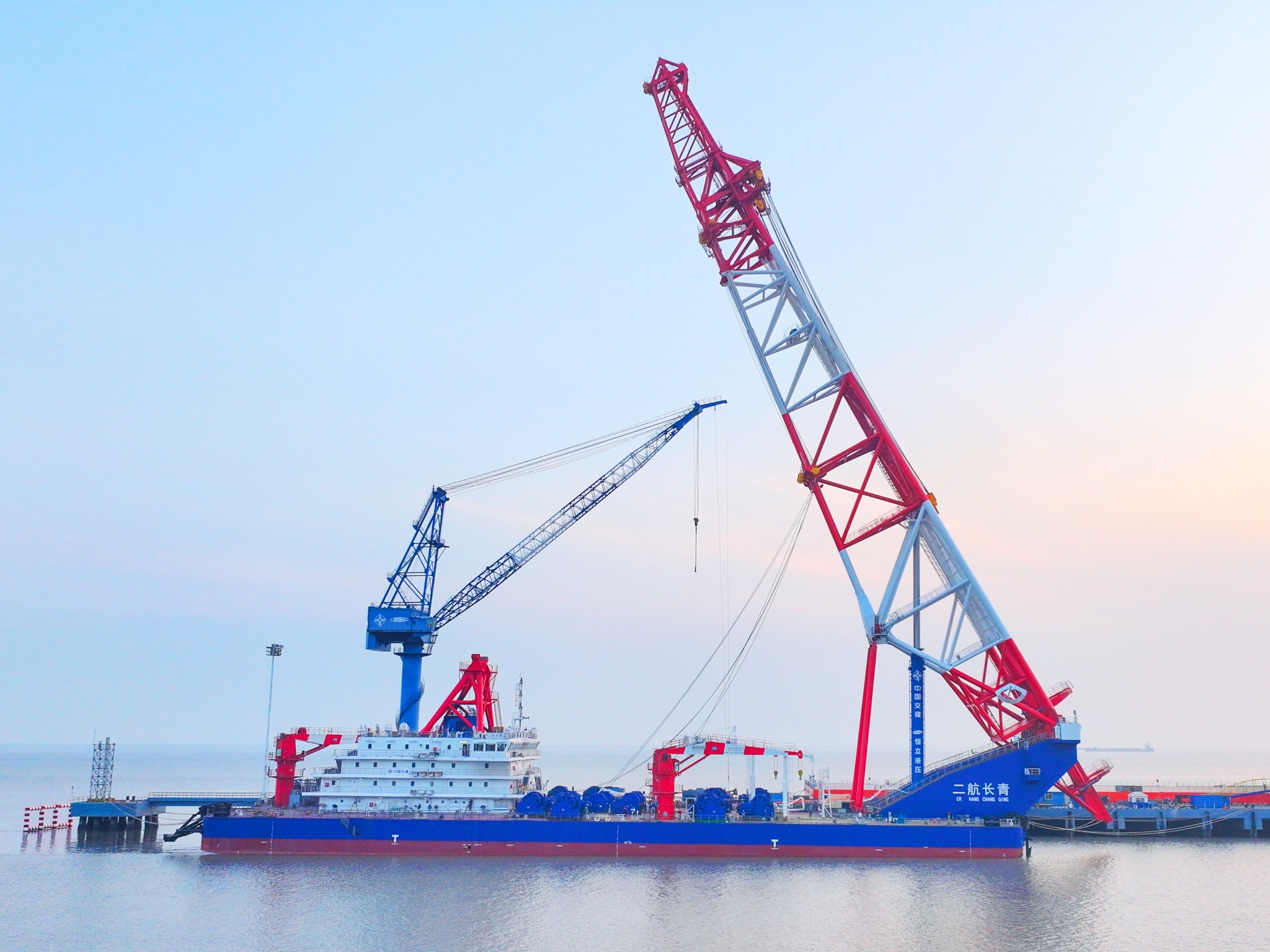 The China-developed world's largest pile-driving vessel joined the