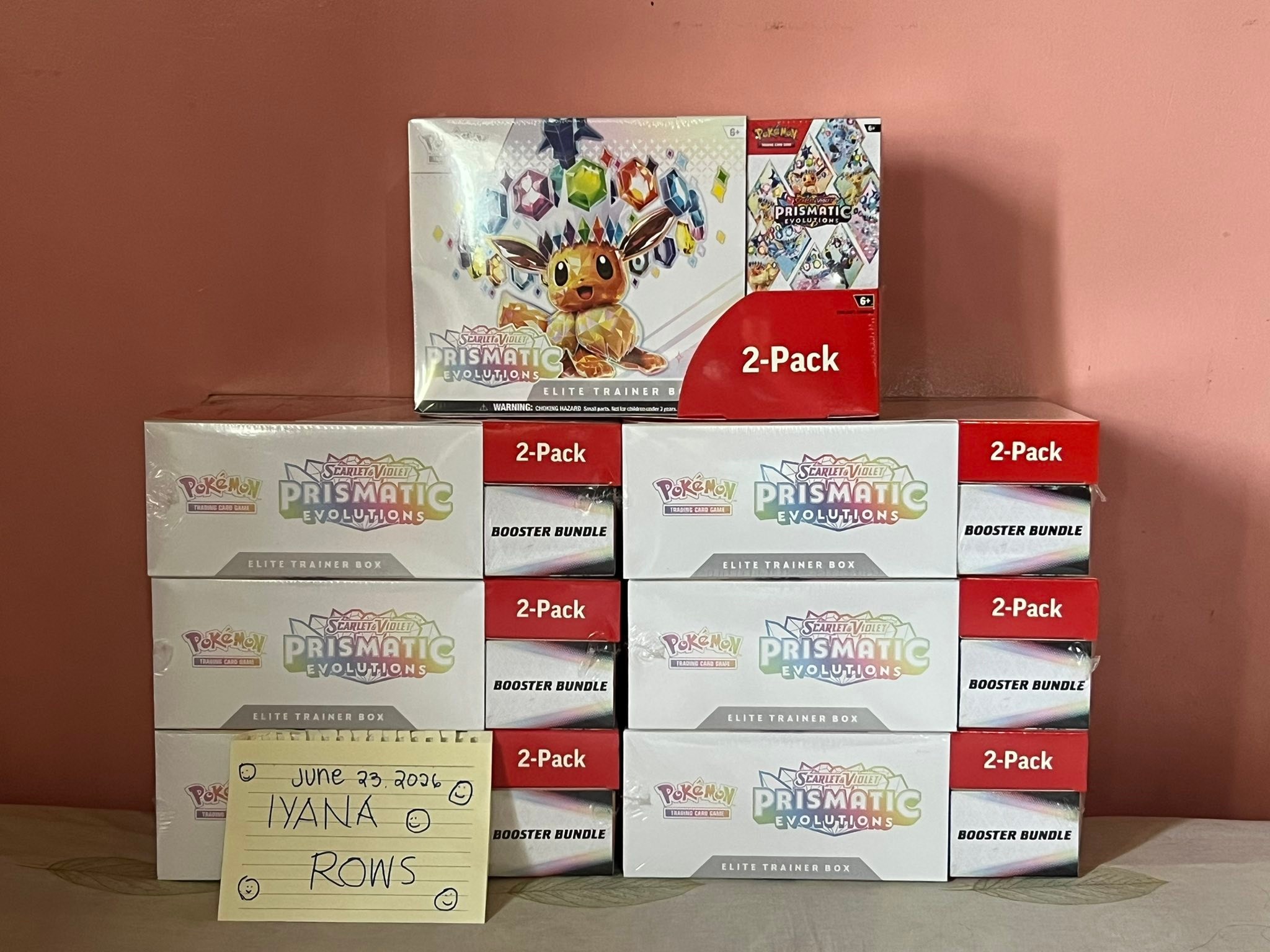 pokemon prismatic evolutions elite trainer box booster bundle 2 pack UV Resistant & Costco Combo Protector made with 0.50mm thick plastic Protectors and valuable cards Costco Pokemon Prismatic Evolutions 2-Pack