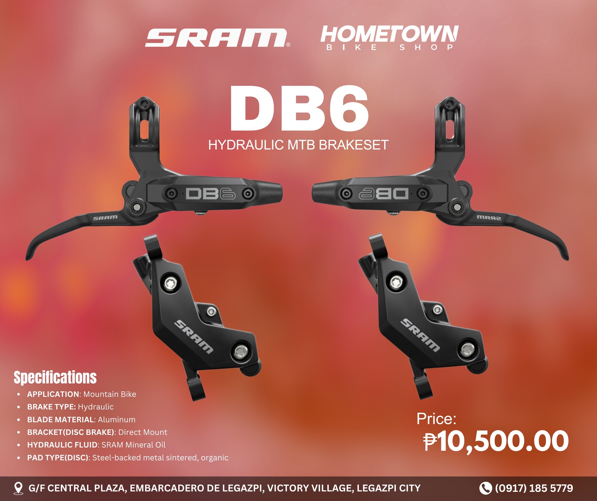 SRAM DB6 4 Piston Hydraulic Brakes 🔥🔥🔥 Price: ₱10,500.00
