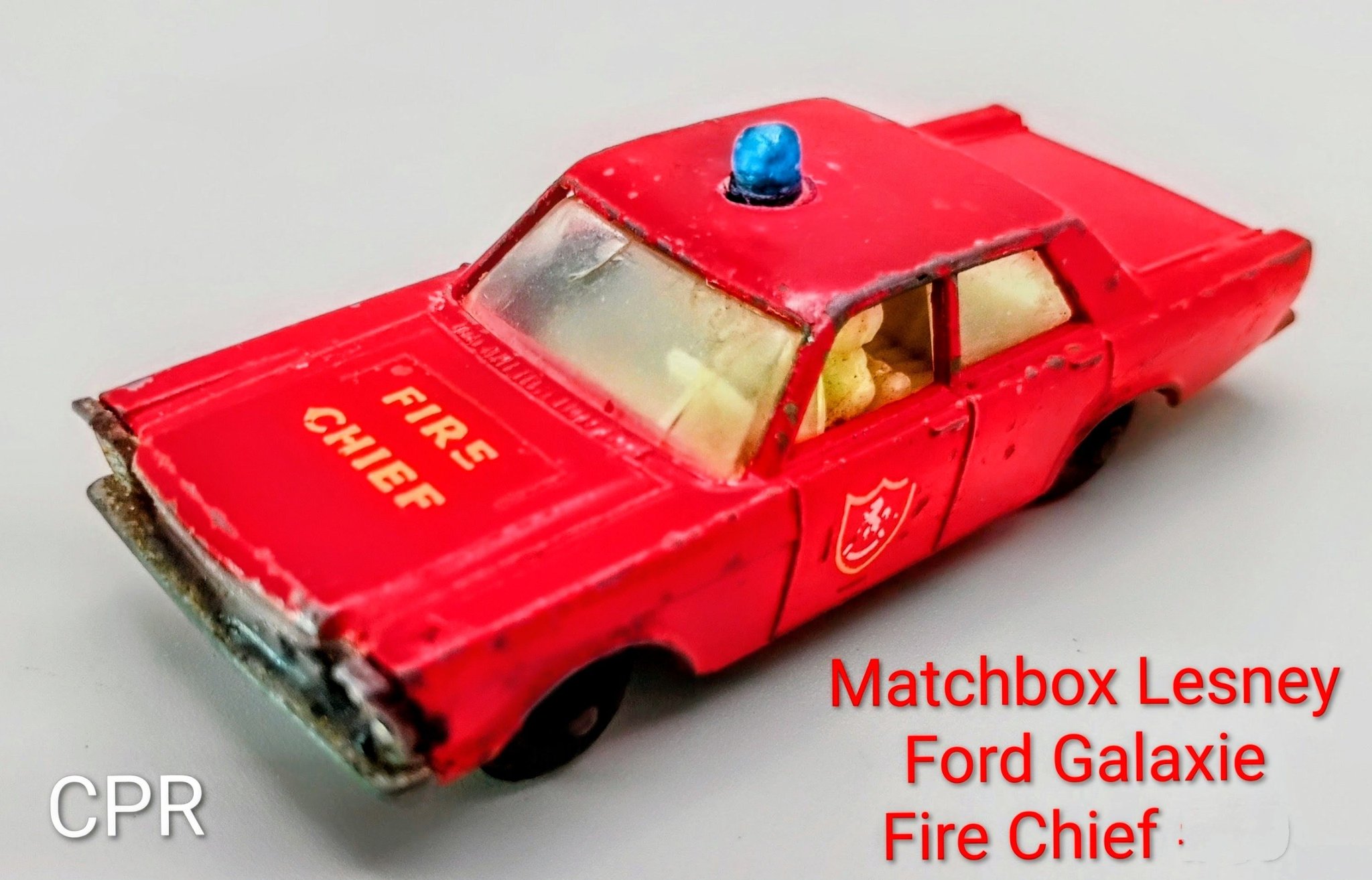 Matchbox ford galaxie fire chief car from 1970 super fast no 59