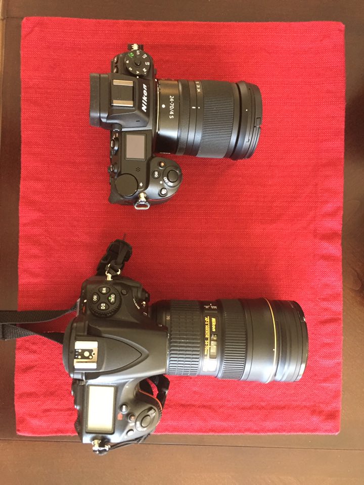 Nikon Z9 camera size and 24-70 f2.8s lens