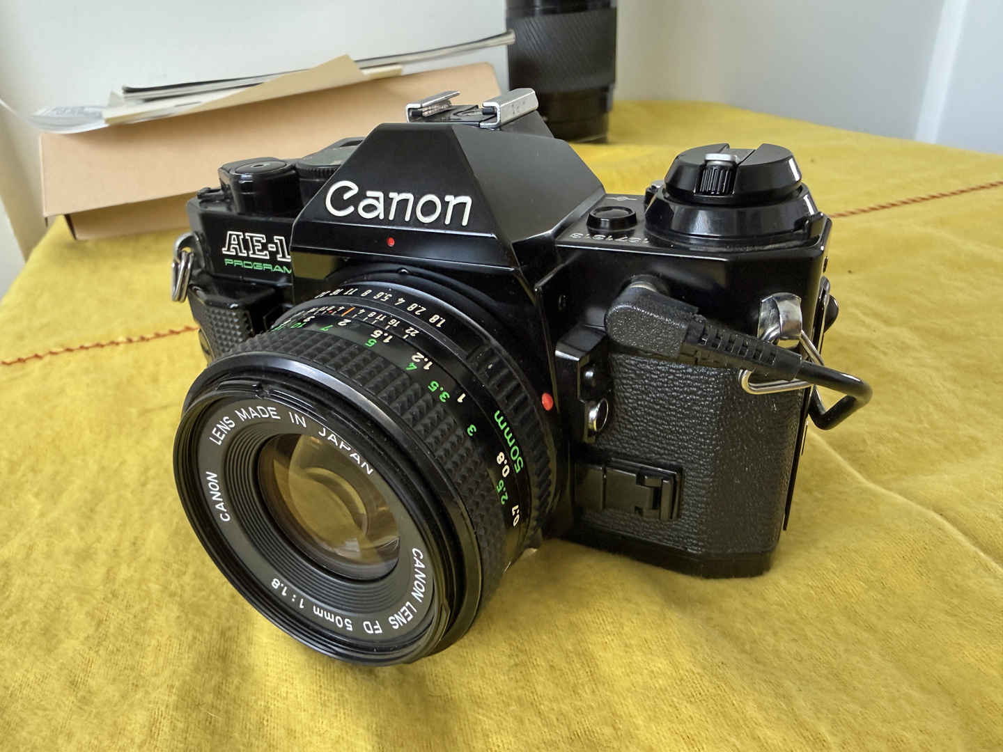 Black Canon AE-1 Program with Data back A, Power Winder A and