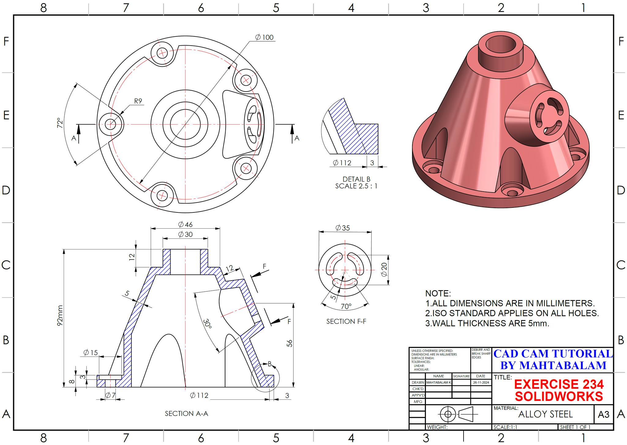 SolidWorks Tutorial for... - CAD CAM Tutorial By Mahtabalam | Facebook