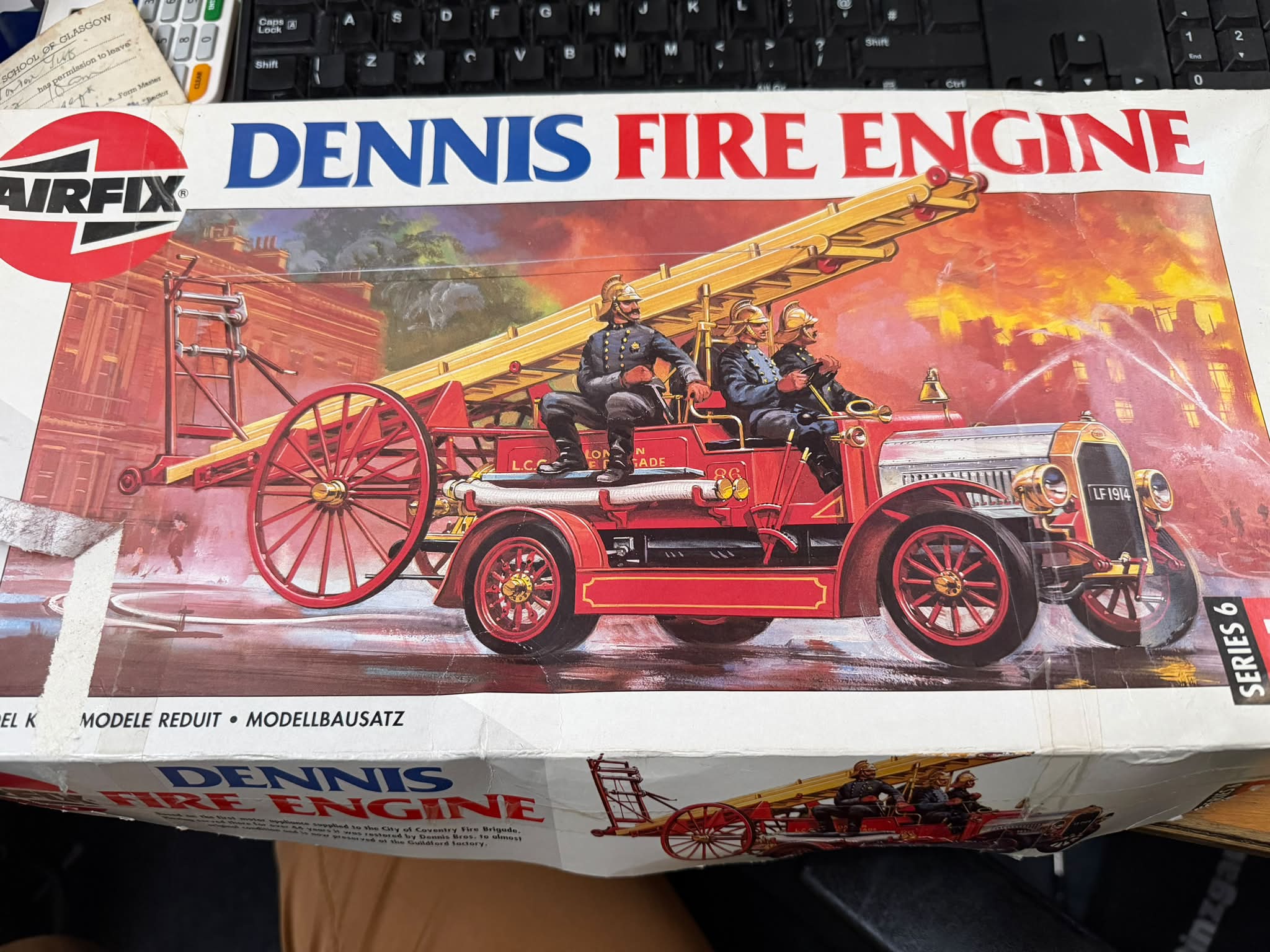 Rare 1/16 scale Dennis fire engine model found at swap meet