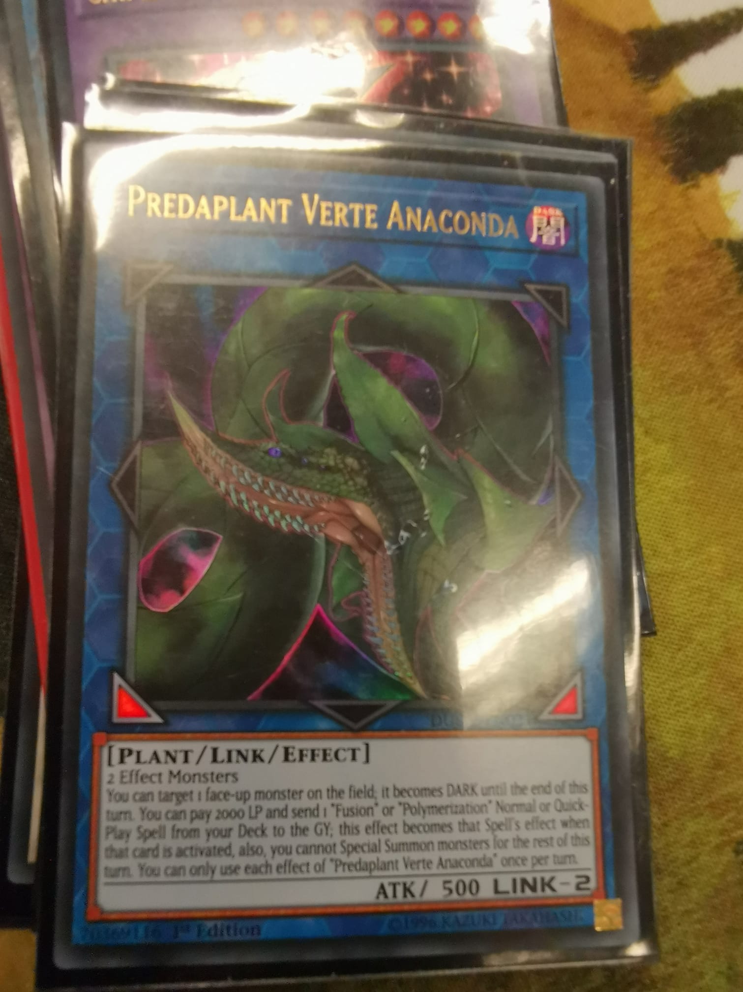 anaconda yugioh card Predaplant Verte - DUOV-EN021 - Ultra Rare Mint / near mint condition trading card Why is Verte Anaconda Banned?