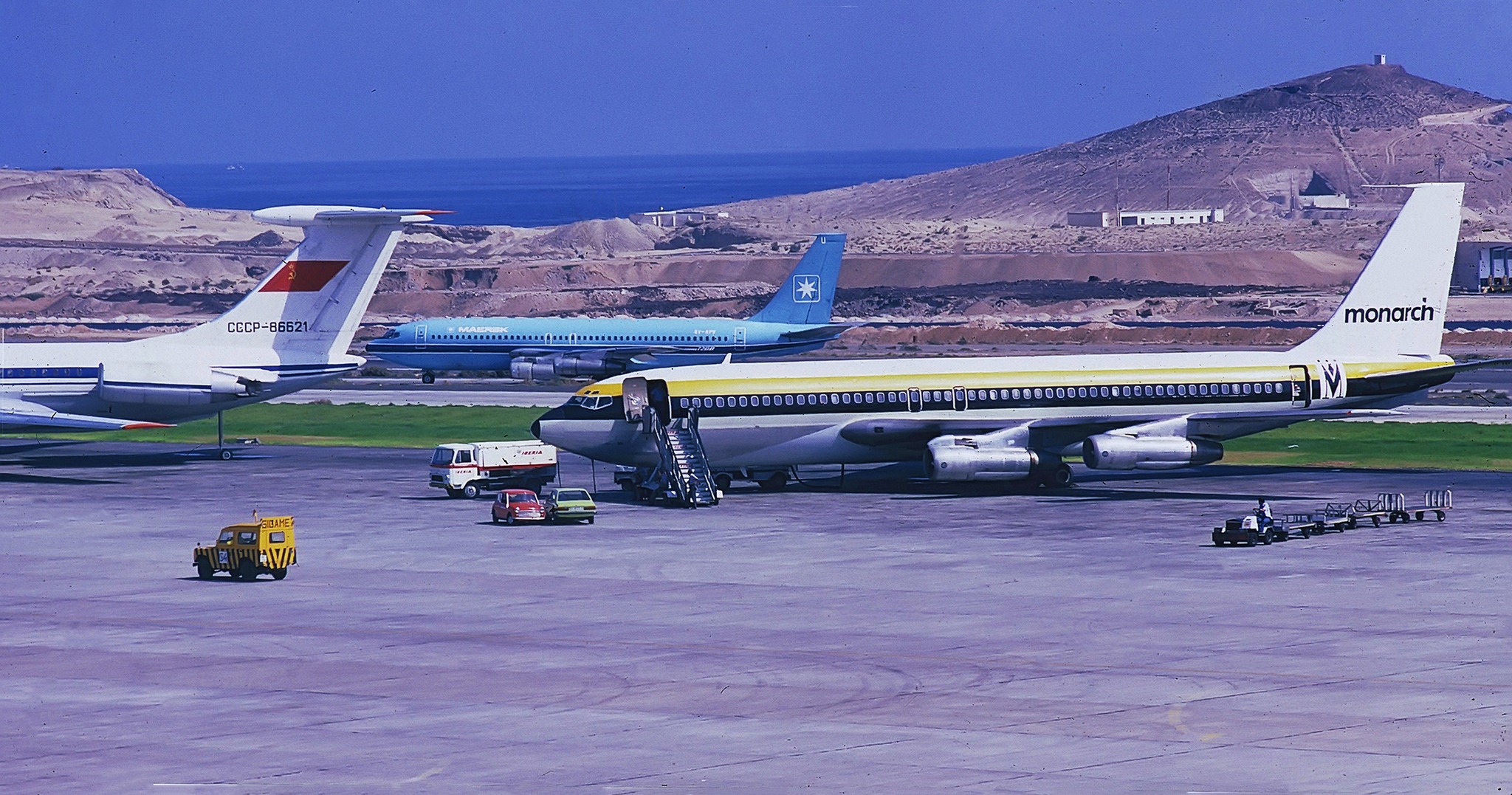 With the introduction of the new livery in the 1980s, SPANTAX also