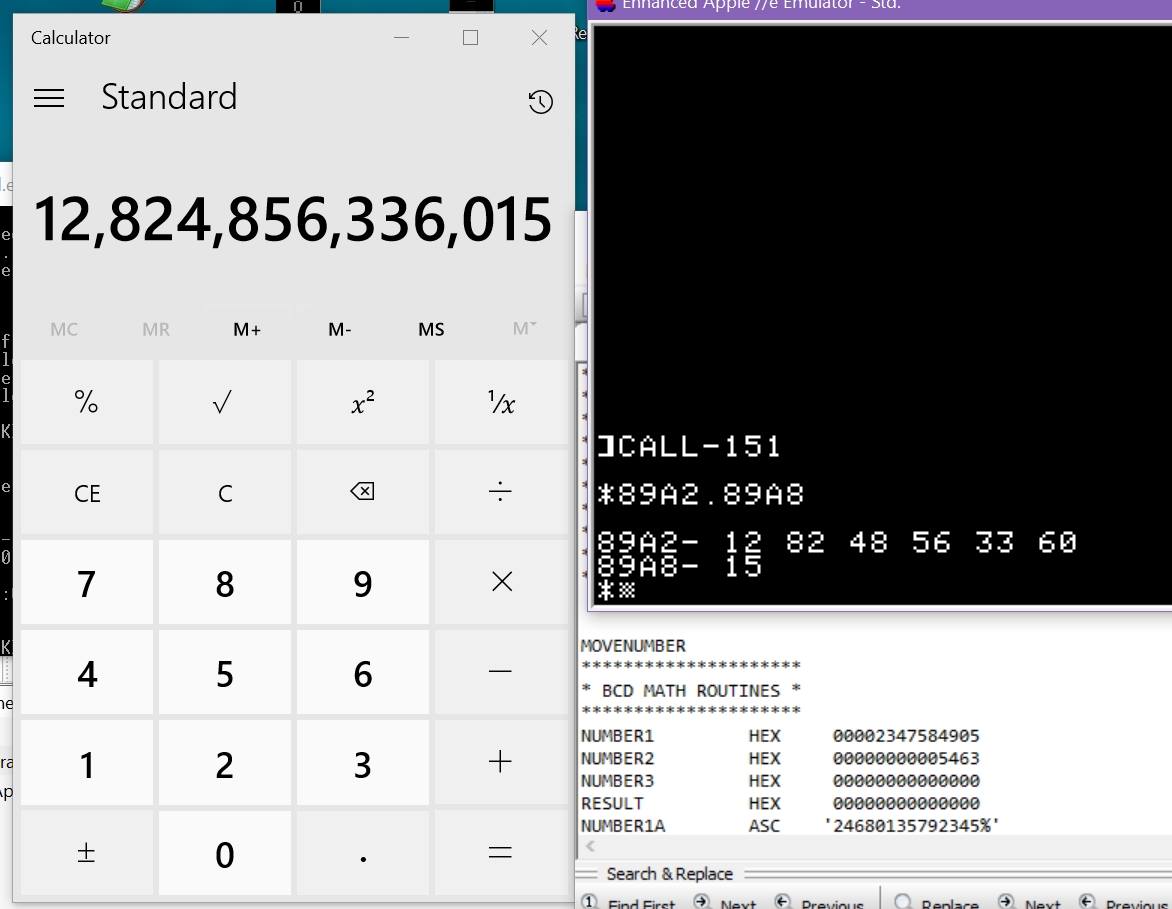 Multiplying 16-bit numbers by 7 on Apple II