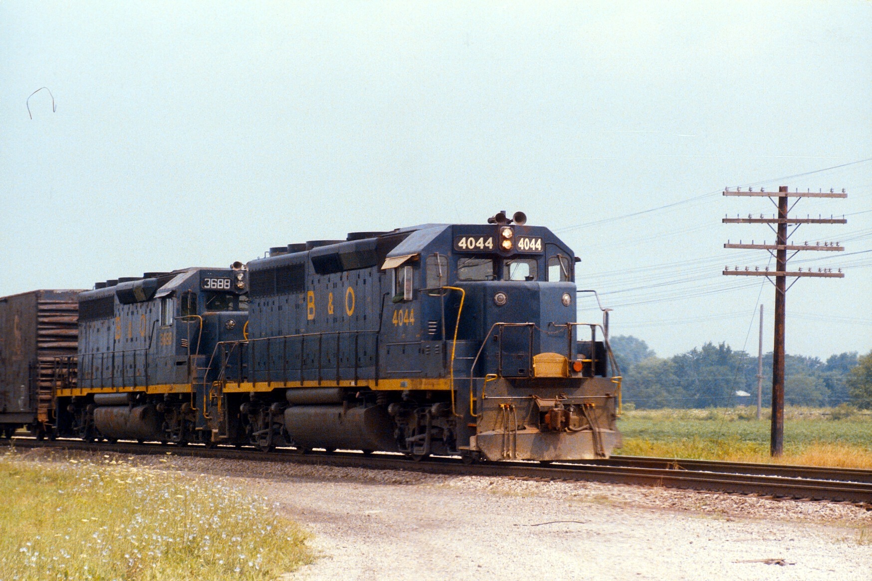 B&O #4044 at Vickers in Northwood, Ohio in 1983.