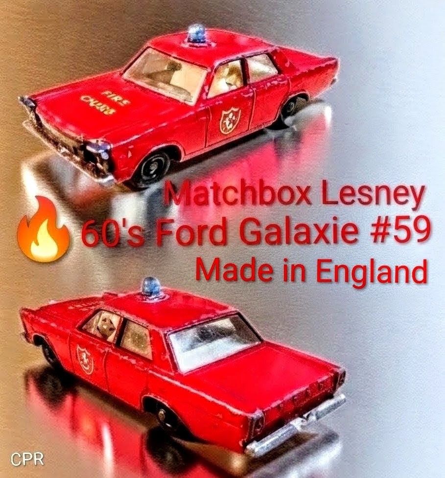 🚒 Matchbox Lesney🔥 60's Ford Galaxie #59 Made in England