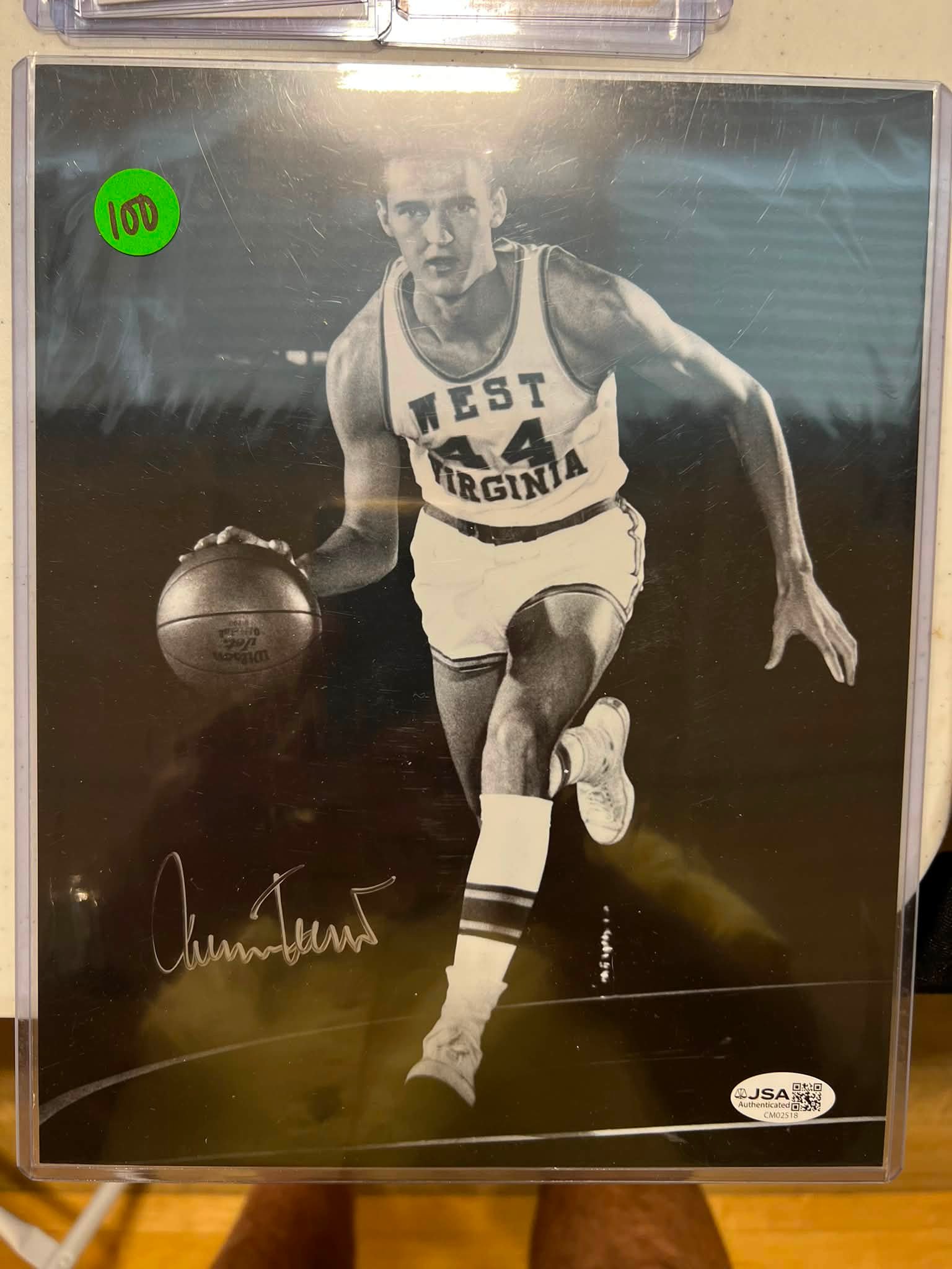 Jerry West and Zach Frazier signed 8x10 photos for sale - WVU