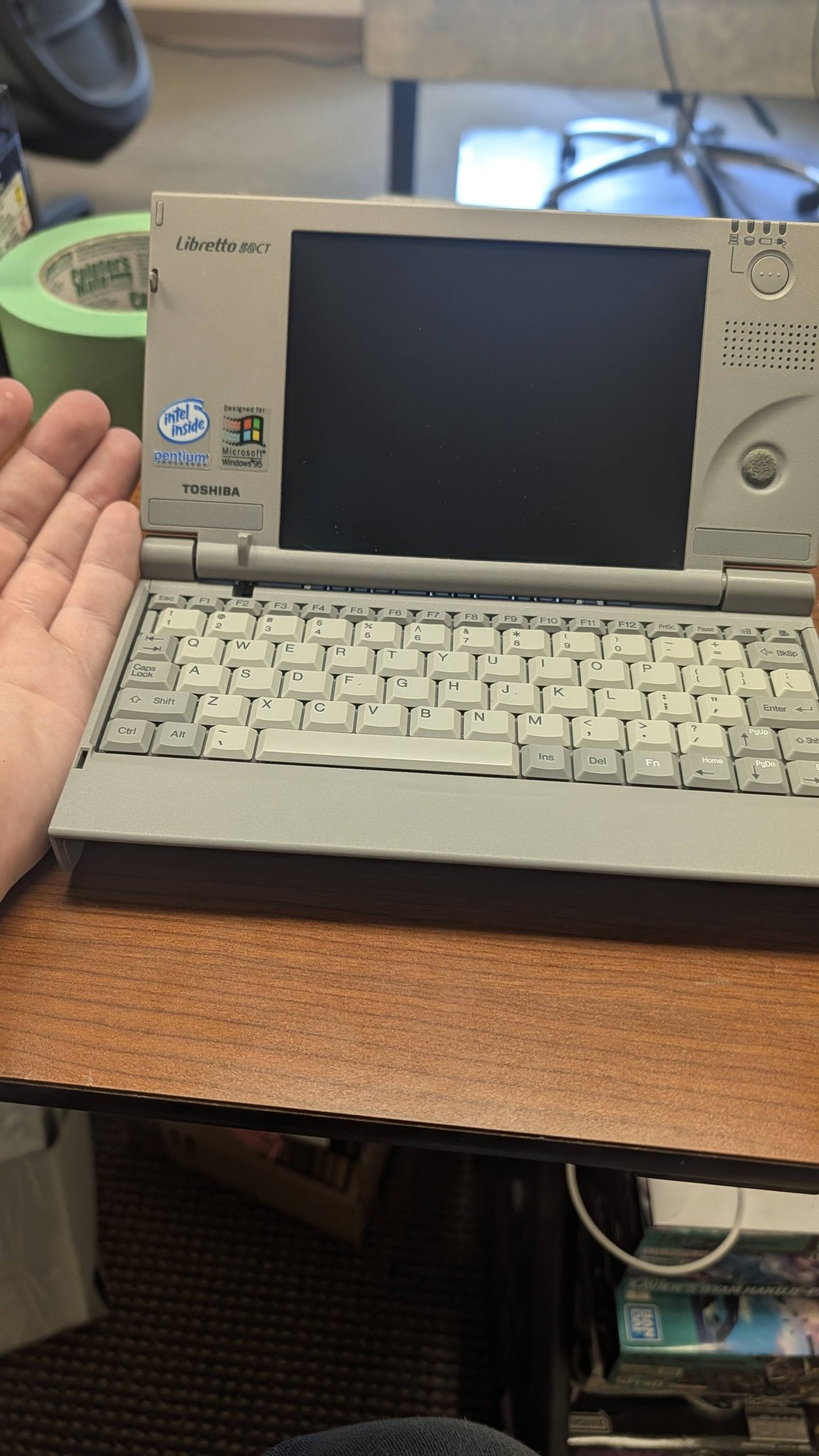Toshiba Libretto 50ct laptop restoration with extra 16mb memory